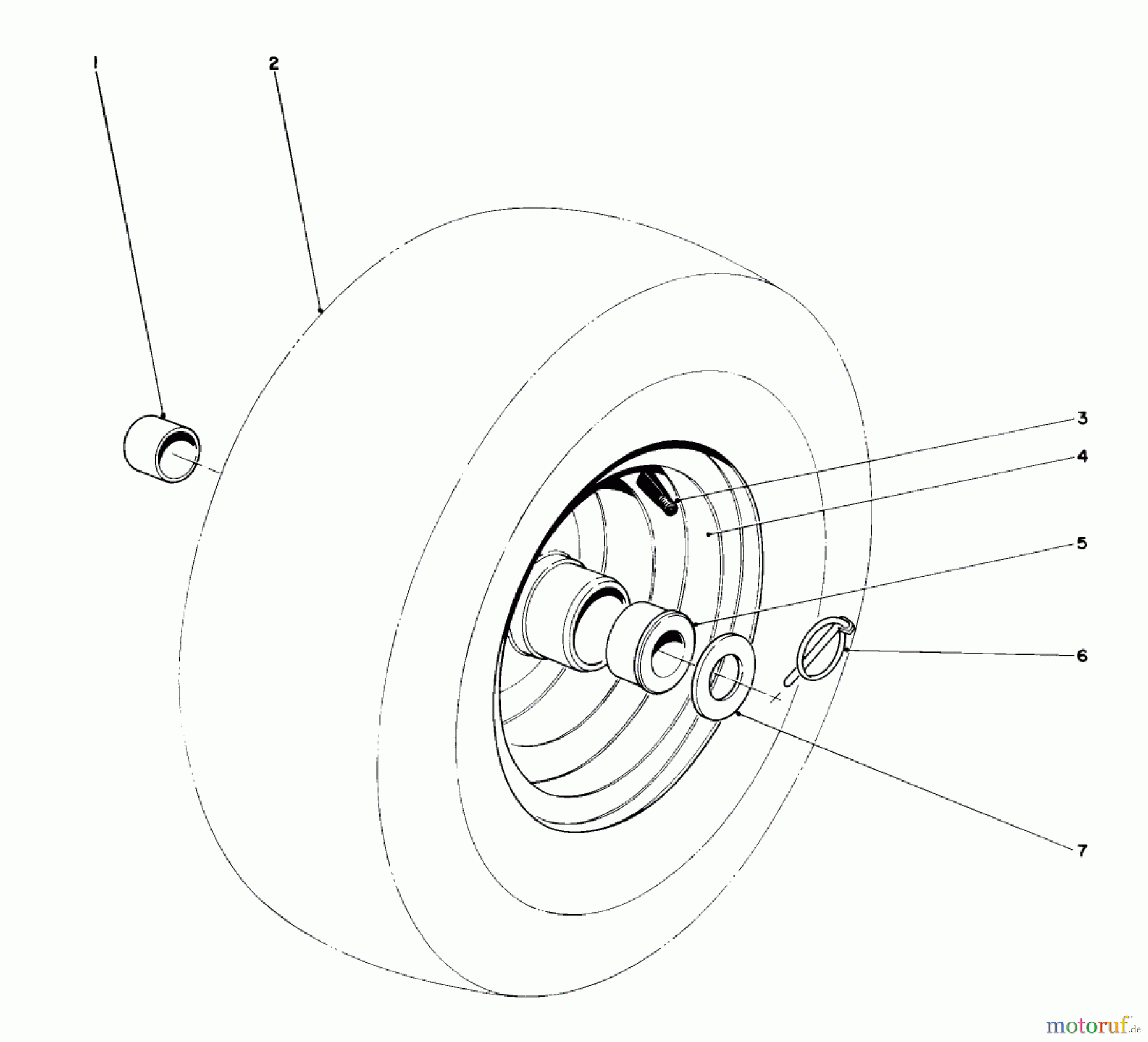  Toro Neu Snow Blowers/Snow Throwers Seite 1 38155 (826) - Toro 826 Snowthrower, 1987 (7000001-7999999) WHEEL ASSEMBLY