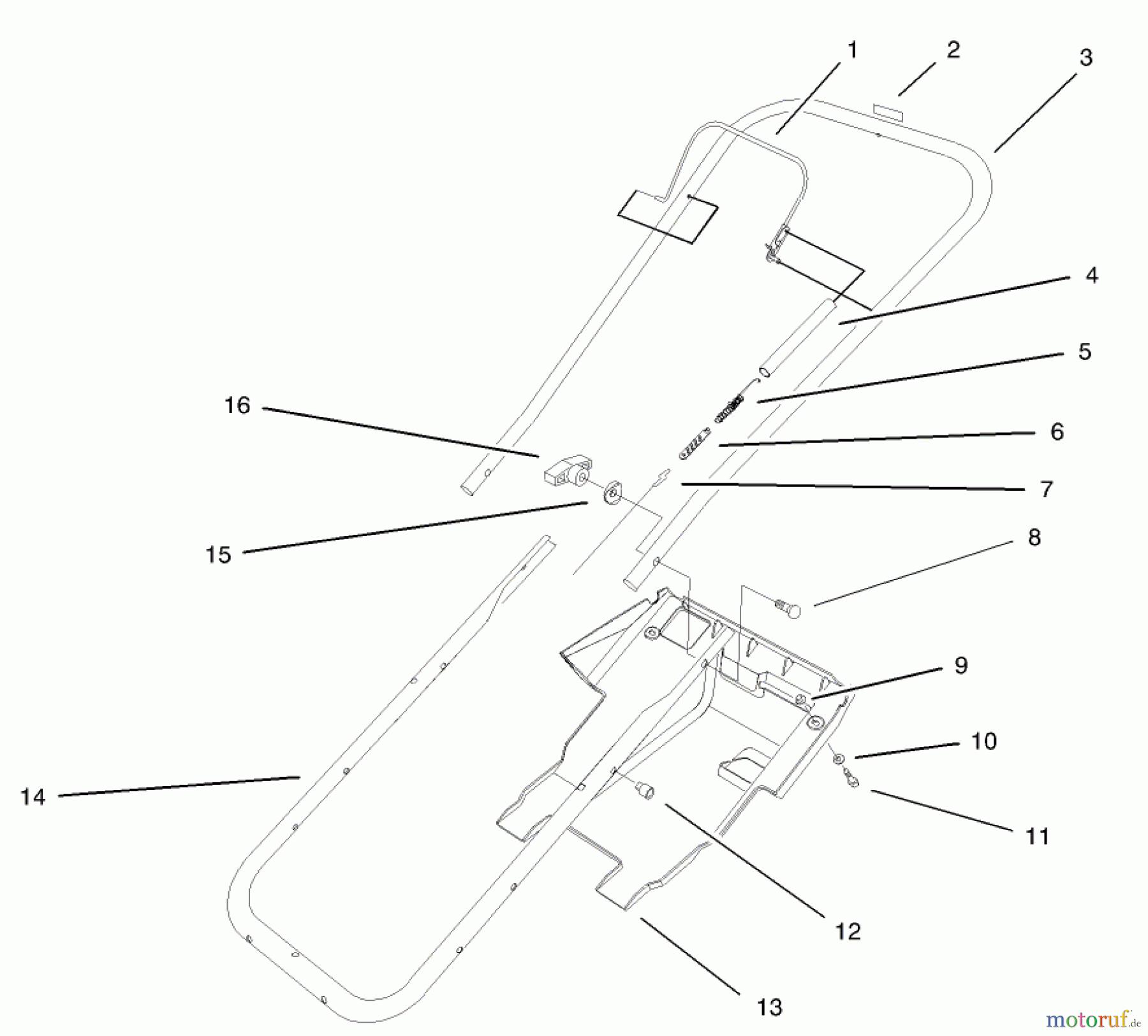 Toro Neu Snow Blowers/Snow Throwers Seite 1 38173 - Toro CCR Powerlite Snowthrower, 2001 (210000001-210999999) HANDLE & LOWER SHROUD ASSEMBLY