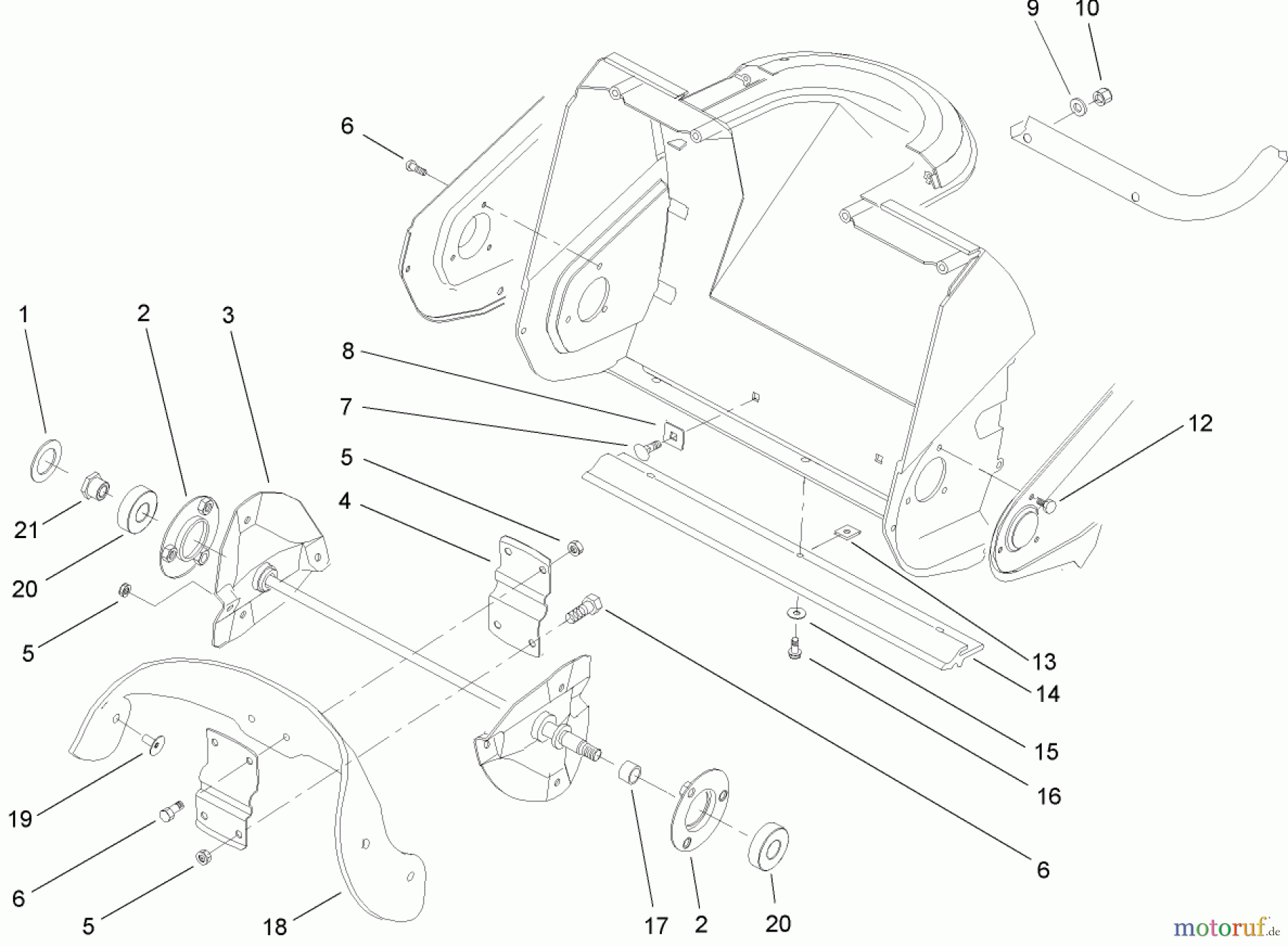  Toro Neu Snow Blowers/Snow Throwers Seite 1 38173 - Toro Powerlite Snowthrower, 2005 (250000001-250999999) IMPELLER ASSEMBLY