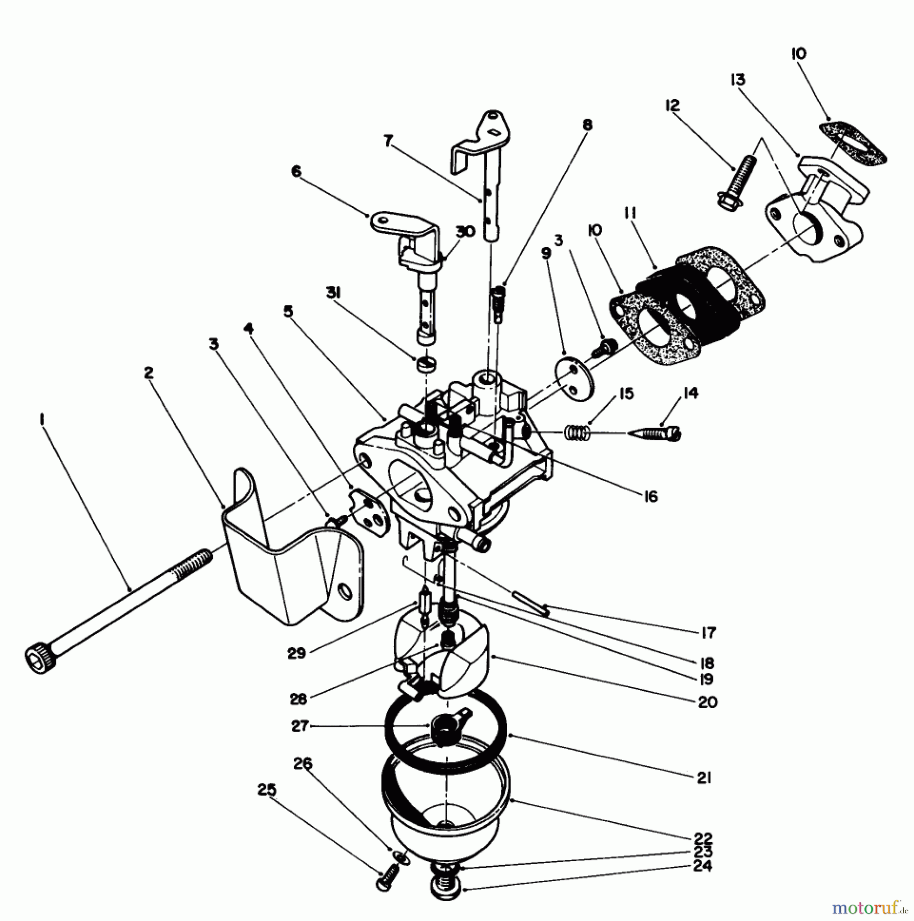  Toro Neu Snow Blowers/Snow Throwers Seite 1 38180 - Toro CCR 2000 Snowthrower, 1991 (1000001-1999999) CARBURETOR ASSEMBLY (ENGINE MODEL NO. 47PL0-4, 47PK9-4, 47PH7-4)