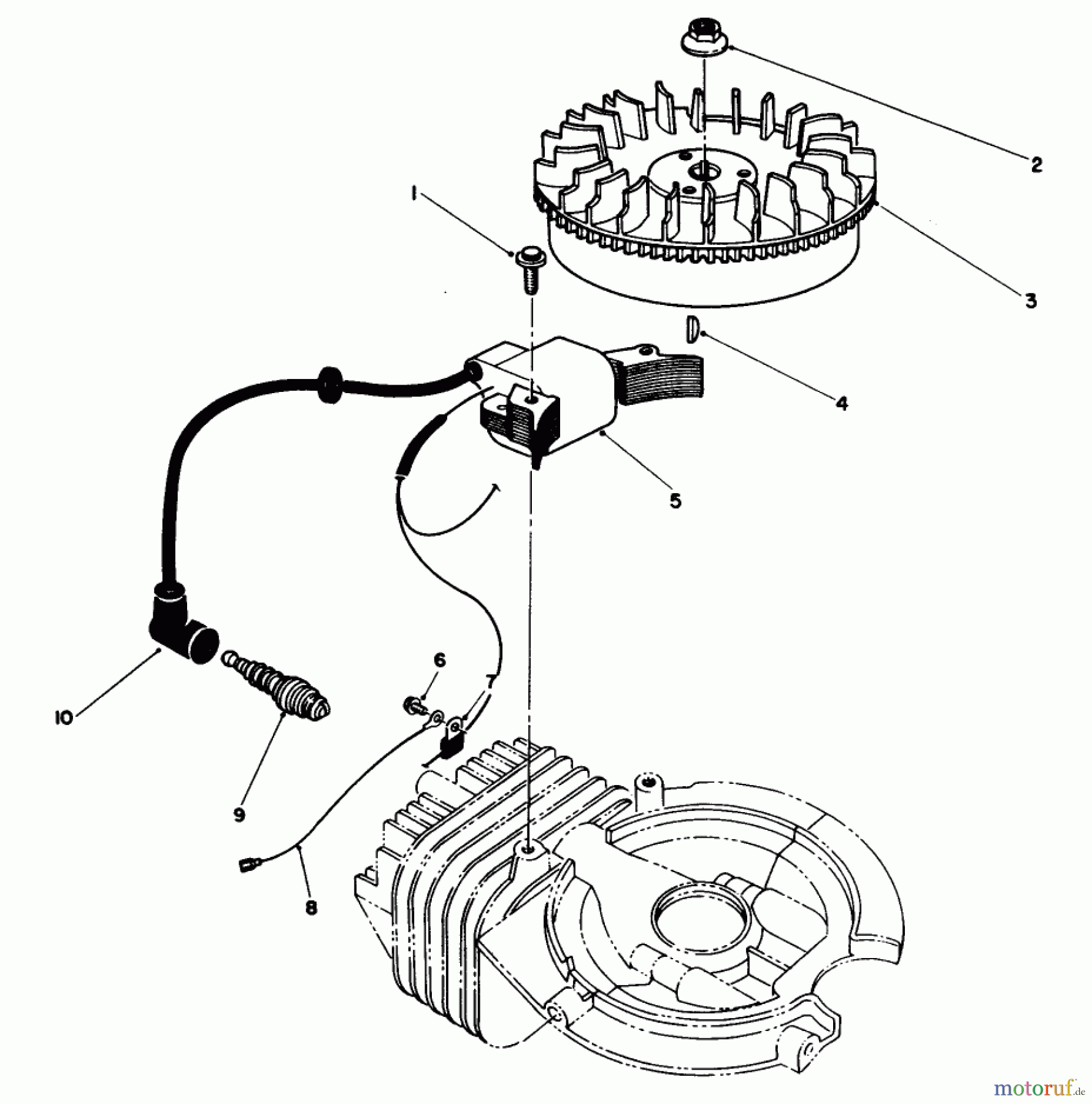 Toro Neu Snow Blowers/Snow Throwers Seite 1 38185 - Toro CCR 2000 Snowthrower, 1988 (8000001-8999999) FLYWHEEL & MAGNETO ASSEMBLY
