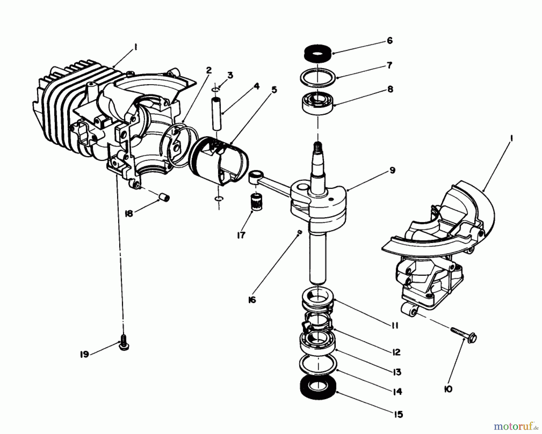  Toro Neu Snow Blowers/Snow Throwers Seite 1 38186 - Toro CCR 2000 Snowthrower, 1992 (2000001-2999999) SHORT BLOCK ASSEMBLY (ENGINE MODEL NO. 47PM1-5)