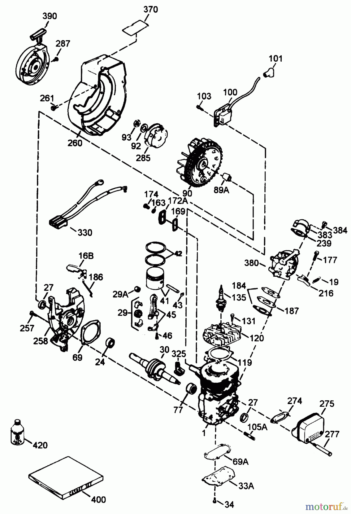 Toro Neu Snow Blowers/Snow Throwers Seite 1 38195 - Toro CCR 1000 Snowthrower, 1995 (59000001-59999999) ENGINE TECUMSEH MODEL NO. HSK600-1681S