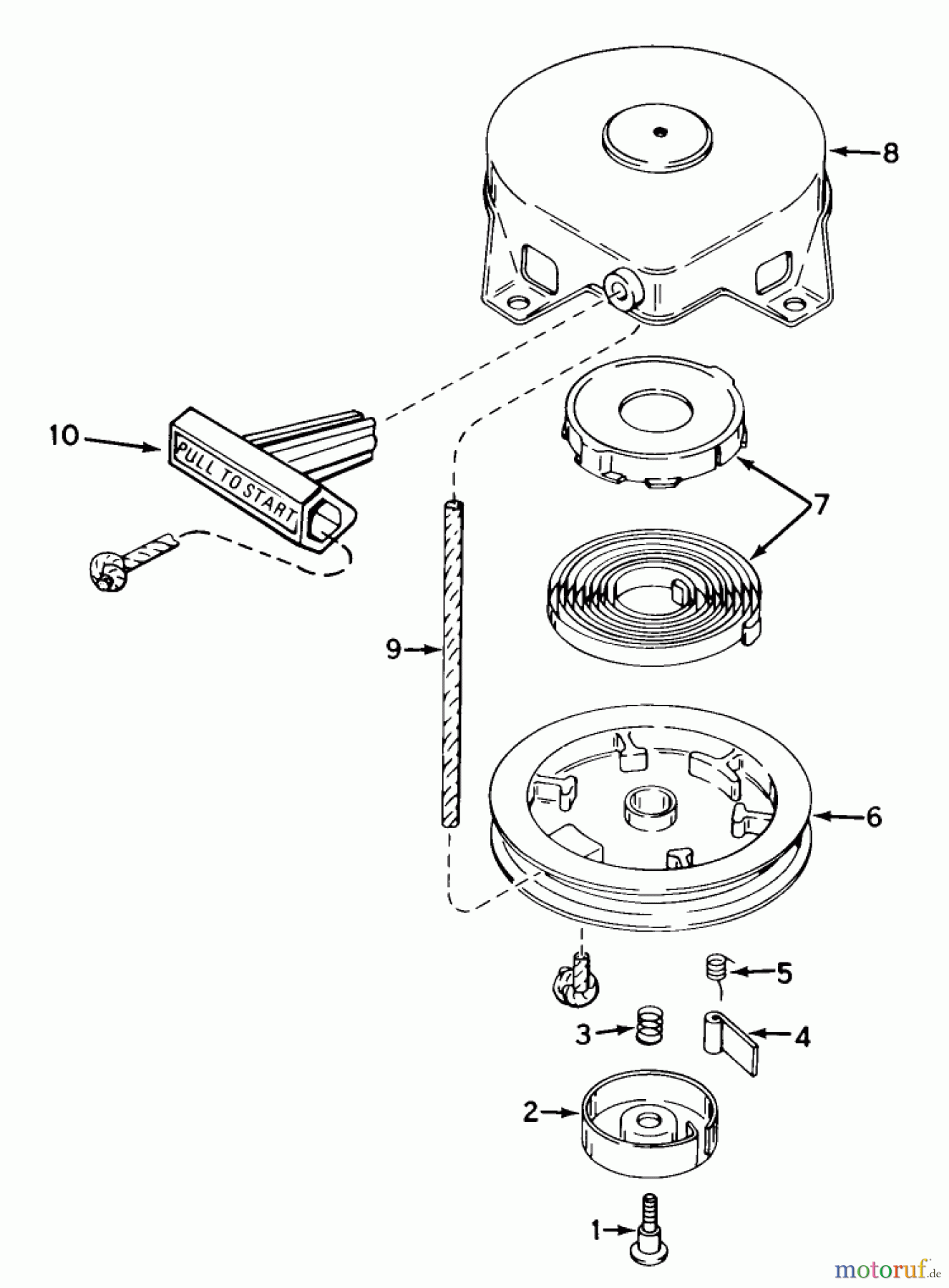  Toro Neu Snow Blowers/Snow Throwers Seite 1 38210 (S-140) - Toro S-140 Snowthrower, 1979 (9000001-9999999) REWIND STARTER NO. 590537