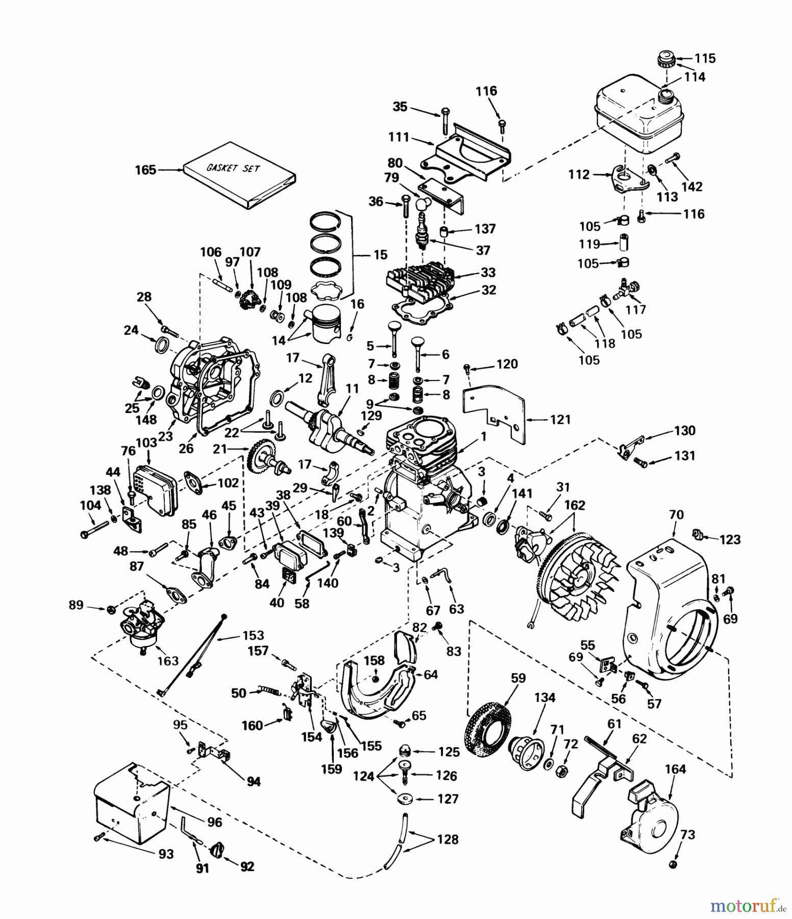 Toro Neu Snow Blowers/Snow Throwers Seite 1 38250 (421) - Toro 421 Snowthrower, 1980 (0000001-0999999) ENGINE TECUMSEH MODEL HS40-55513F