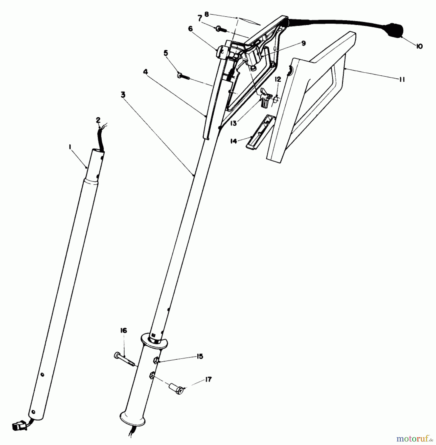 Toro Neu Snow Blowers/Snow Throwers Seite 1 38305 - Toro Power Shovel Snowthrower, 1982 (2000001-2999999) HANDLE ASSEMBLY