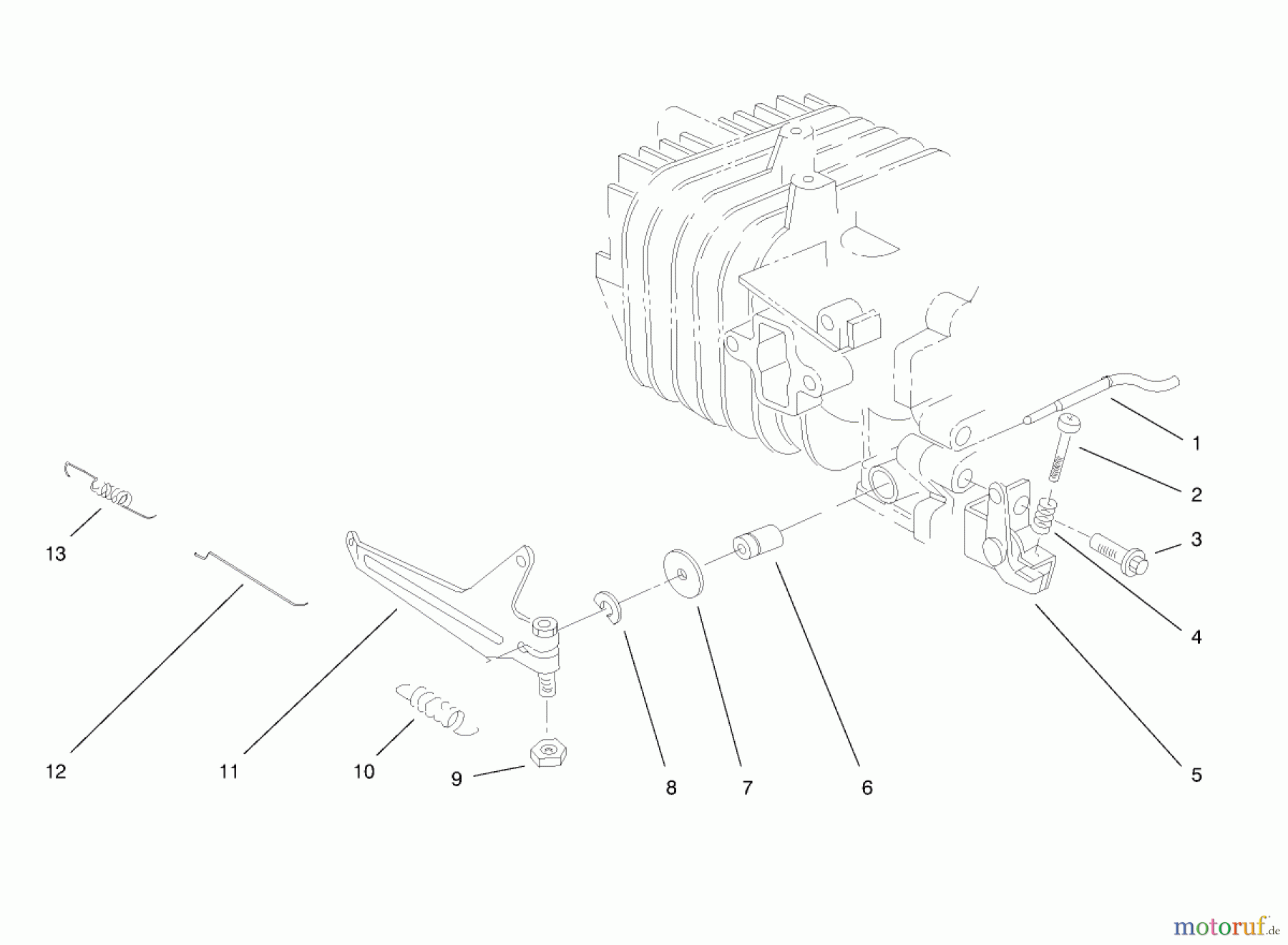 Toro Neu Snow Blowers/Snow Throwers Seite 1 38431 (3000) - Toro CCR 3000 Snowthrower, 1998 (8900001-8999999) ENGINE ASSEBMLY (MODEL NO. 38430 & 38431) #2