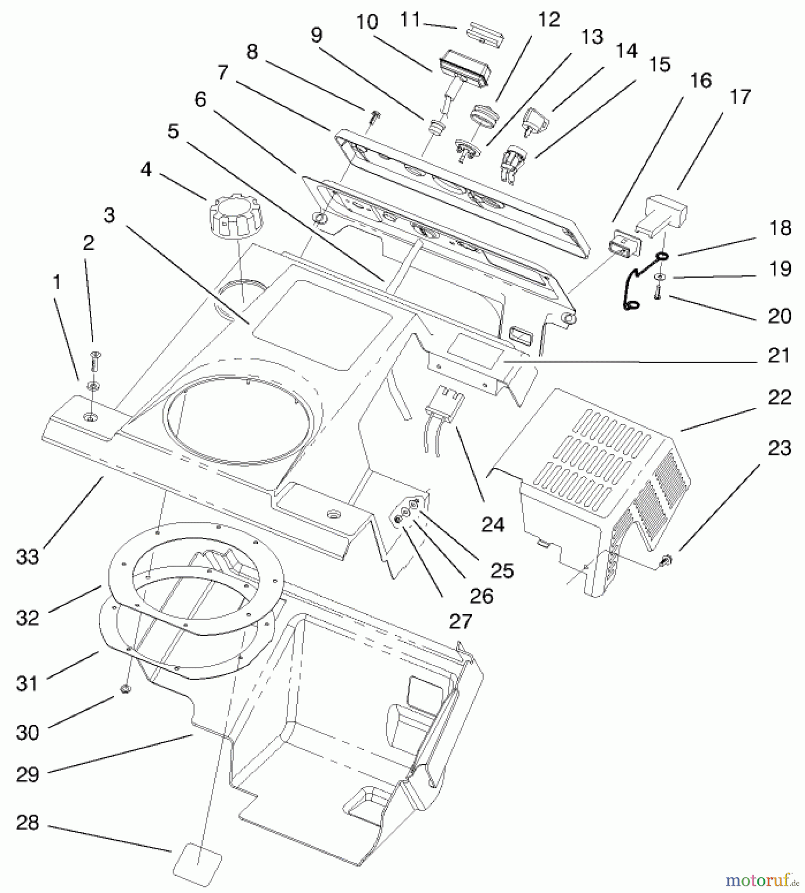 Toro Neu Snow Blowers/Snow Throwers Seite 1 38432 (3000) - Toro CCR 3000 Snowthrower, 1999 (9900001-9999999) SHROUD ASSEMBLY