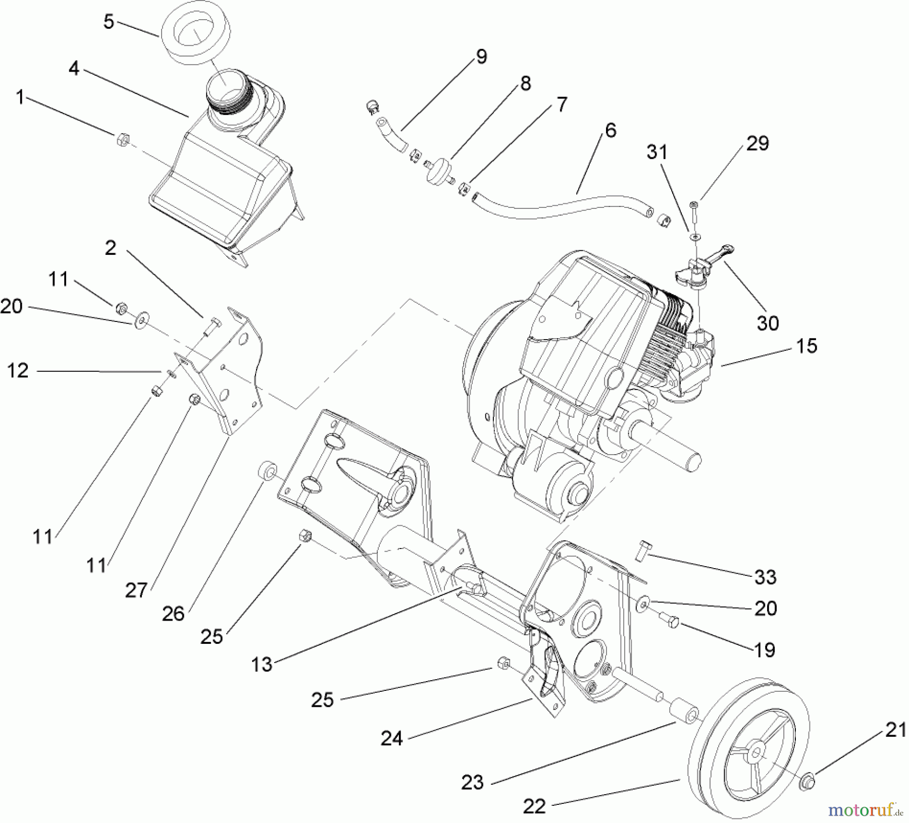  Toro Neu Snow Blowers/Snow Throwers Seite 1 38515 (2450) - Toro CCR 2450 GTS Snowthrower, 2005 (250000001-250999999) ENGINE AND FRAME ASSEMBLY