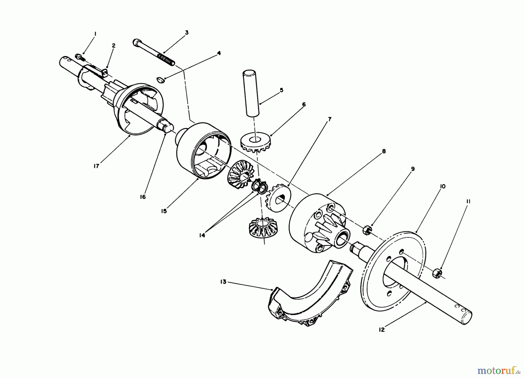 Toro Neu Snow Blowers/Snow Throwers Seite 1 38543 (824) - Toro 824 Power Shift Snowthrower, 1990 (0000001-0999999) DIFFERENTIAL KIT MODEL NO. 38038 (OPTIONAL)