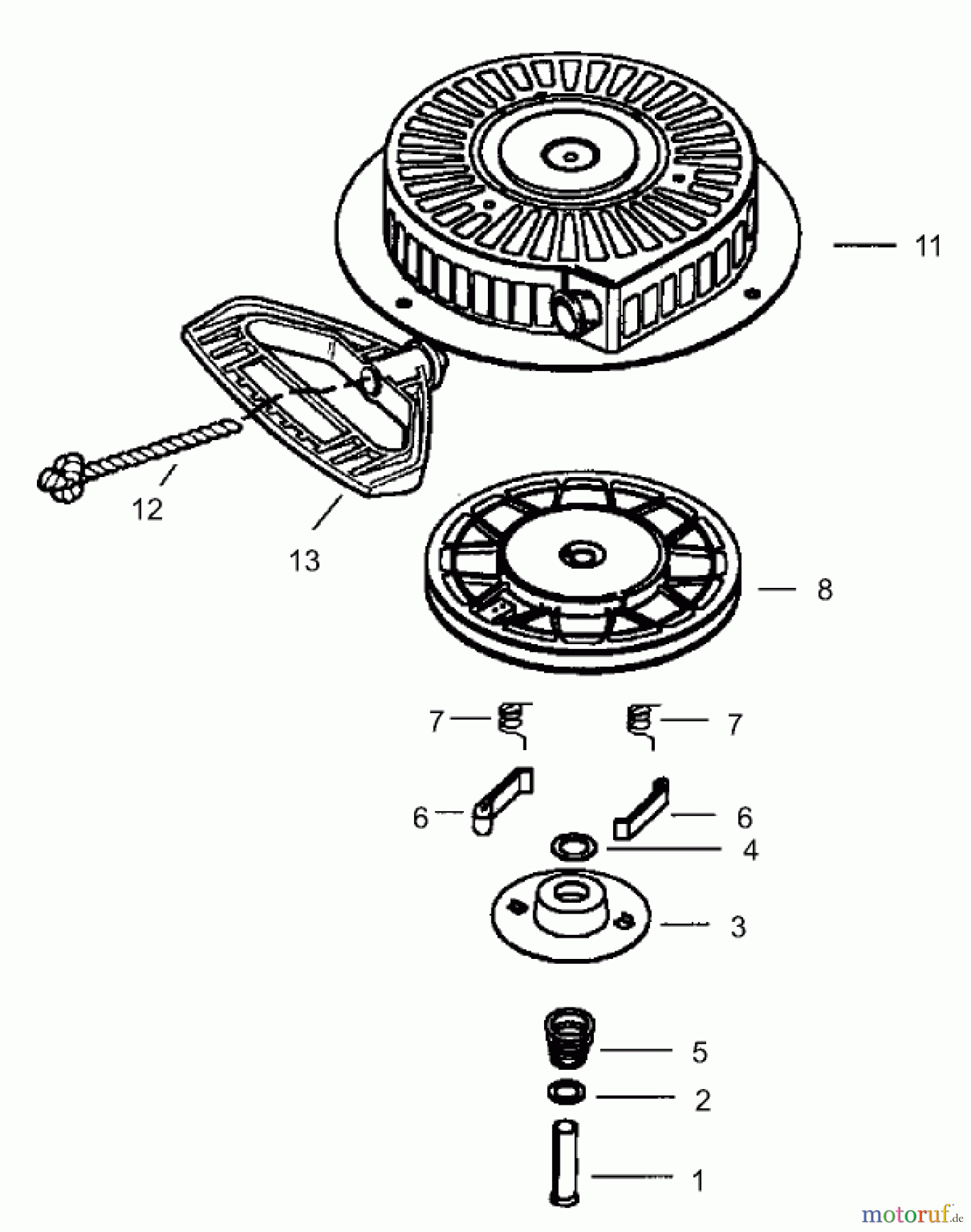 Toro Neu Snow Blowers/Snow Throwers Seite 1 38559 (1028) - Toro 1028 Power Shift Snowthrower, 2004 (240000001-240999999) REWIND STARTER PART NO. 590733 (OPTIONAL)