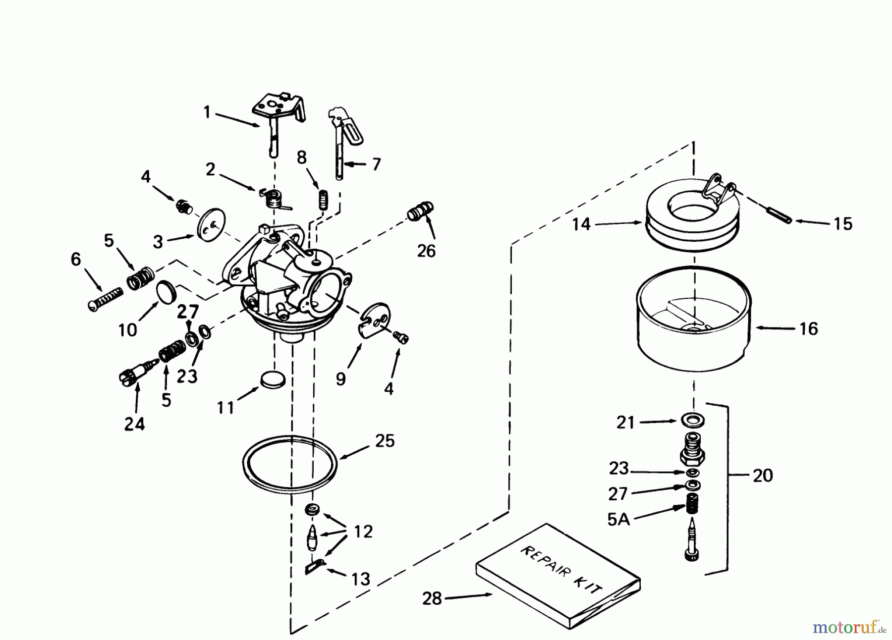 Toro Neu Snow Blowers/Snow Throwers Seite 1 38573 (828) - Toro 828 Power Shift Snowthrower, 1989 (9000001-9999999) CARBURETOR TECUMSEH NO. 632334