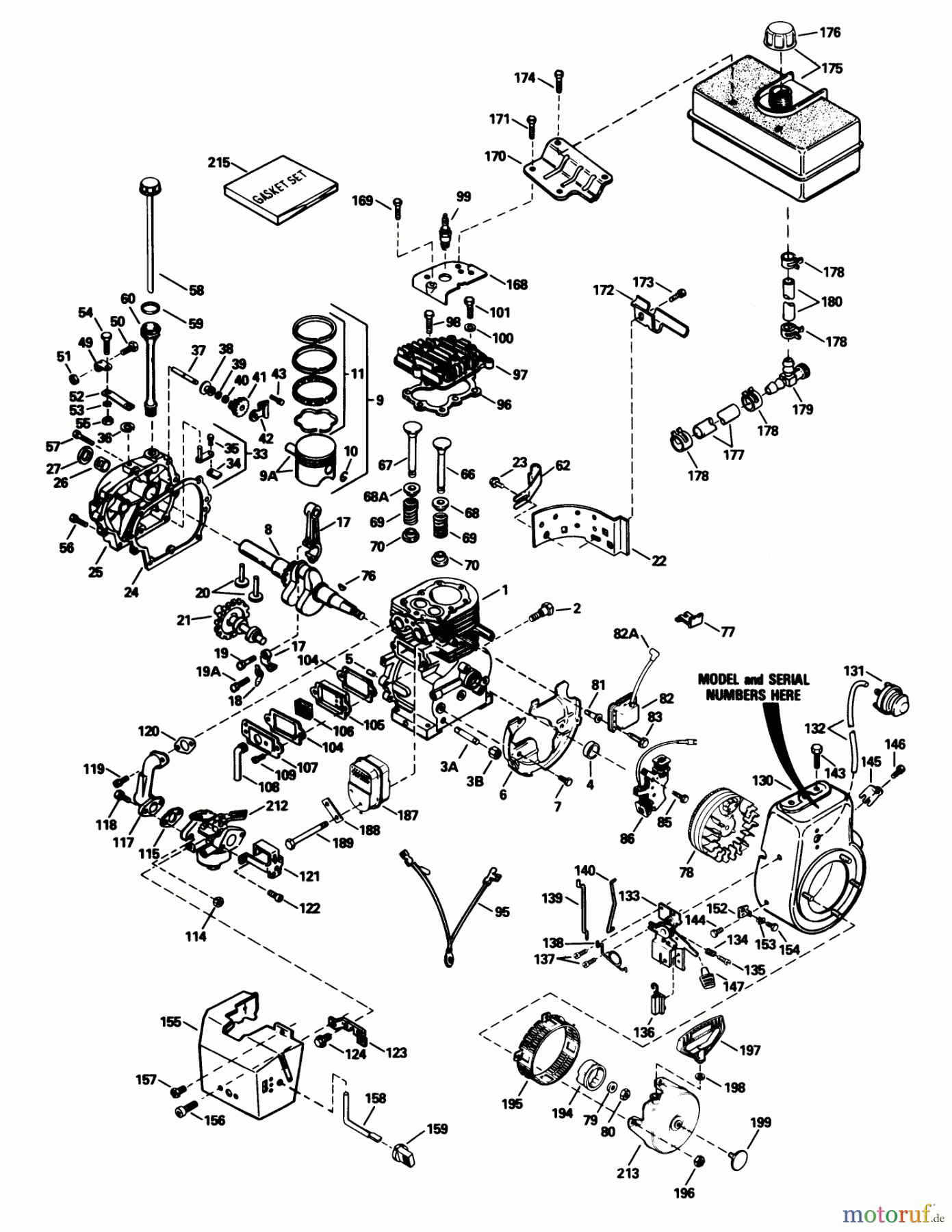  Toro Neu Snow Blowers/Snow Throwers Seite 1 38574 (828) - Toro 828 Power Shift Snowthrower, 1991 (1000001-1999999) ENGINE TECUMSEH MODEL NO. HM80-155386P