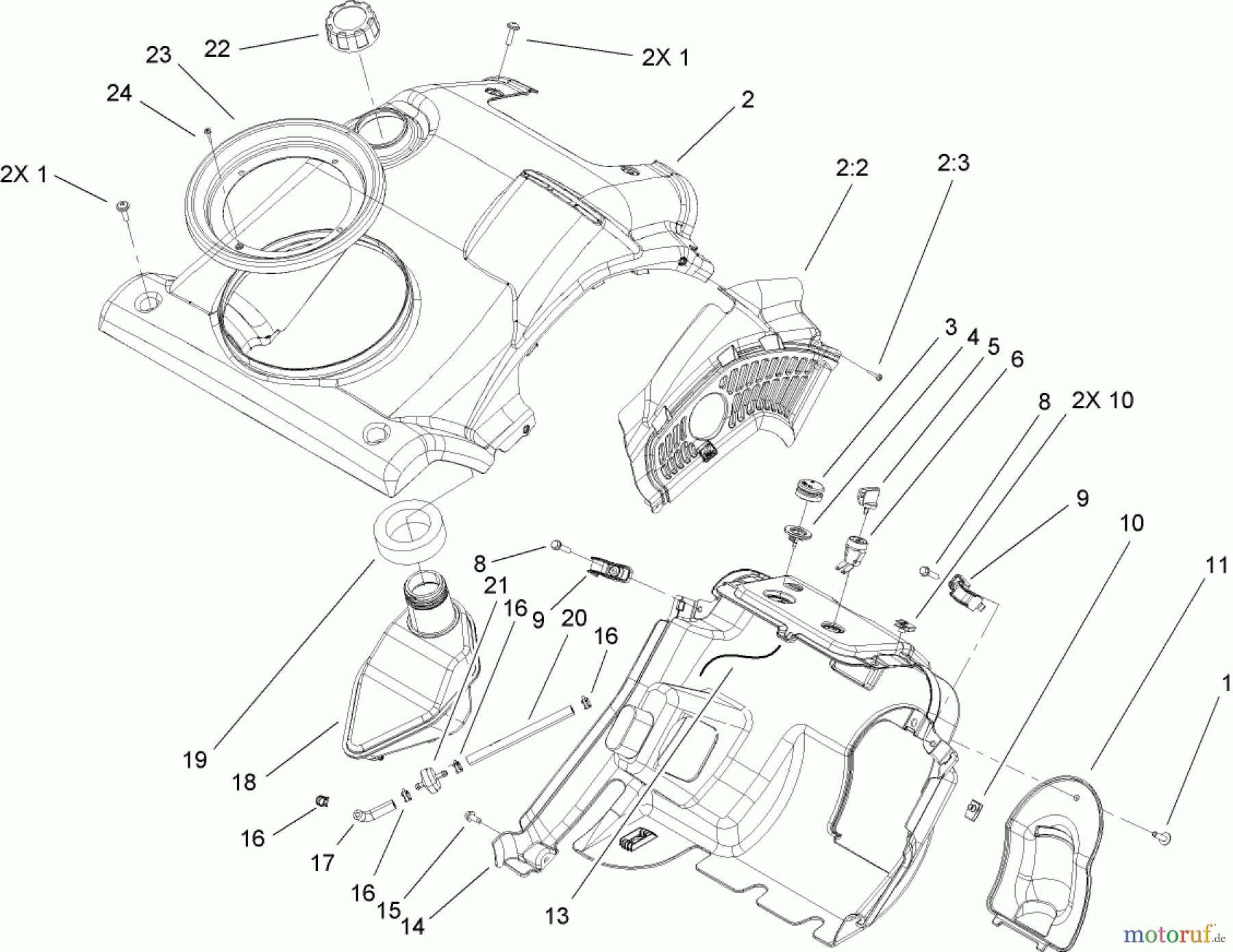 Toro Neu Snow Blowers/Snow Throwers Seite 1 38581 - Toro Power Clear Snowthrower, 2009 (290000001-290999999) SHROUD AND CONTROL ASSEMBLY