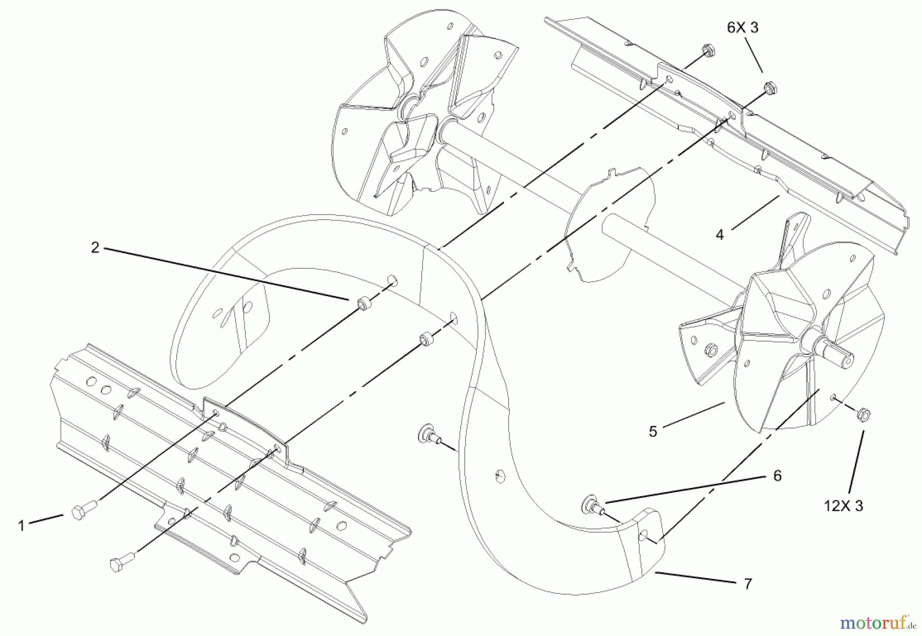 Toro Neu Snow Blowers/Snow Throwers Seite 1 38601 - Toro Snow Commander Snowthrower, 2005 (250000001-250999999) IMPELLER ASSEMBLY