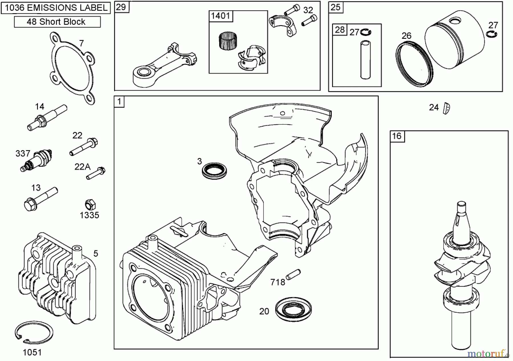 Toro Neu Snow Blowers/Snow Throwers Seite 2 38602 - Toro Snow Commander Snowthrower, 2008 (280000001-280999999) CRANKCASE, CRANKSHAFT, CYLINDER HEAD, AND CONNECTING ROD ASSEMBLIES BRIGGS AND STRATTON 084333-0199-E1