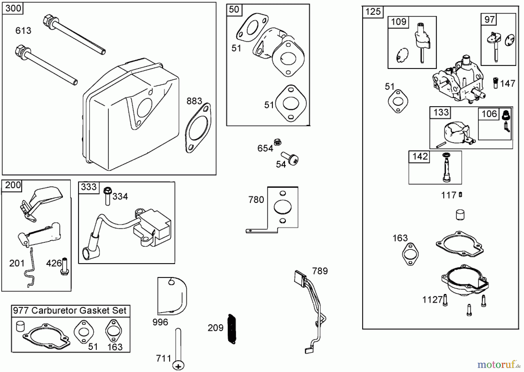 Toro Neu Snow Blowers/Snow Throwers Seite 2 38602 - Toro Snow Commander Snowthrower, 2007 (270000001-270999999) INTAKE MANIFOLD, CARBURETOR, AND MUFFLER ASSEMBLIES BRIGGS AND STRATTON 084333-0199-E1