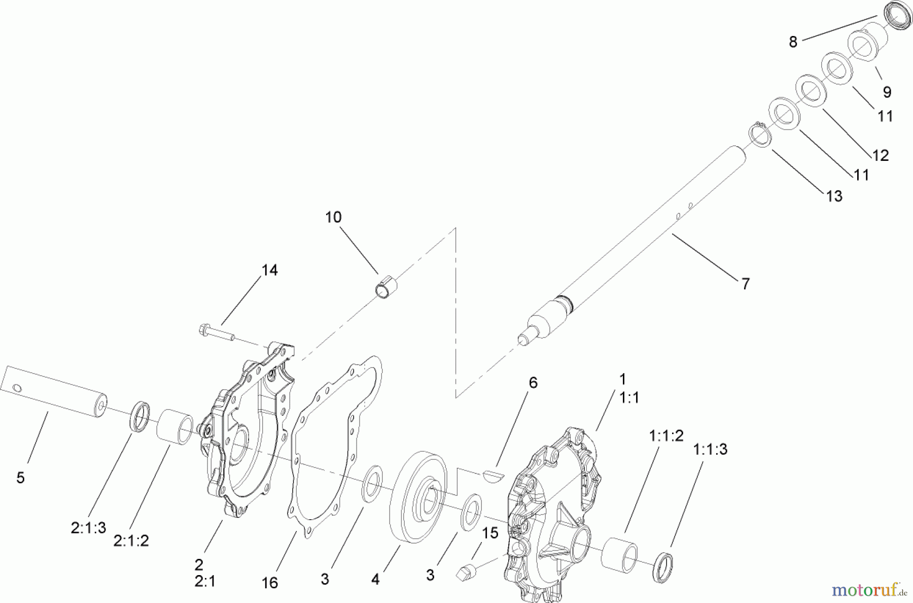  Toro Neu Snow Blowers/Snow Throwers Seite 2 38624 (826 OE) - Toro Power Max 826 OE Snowthrower, 2009 (290000001-290999999) 26 INCH AUGER GEARCASE ASSEMBLY NO. 108-7328