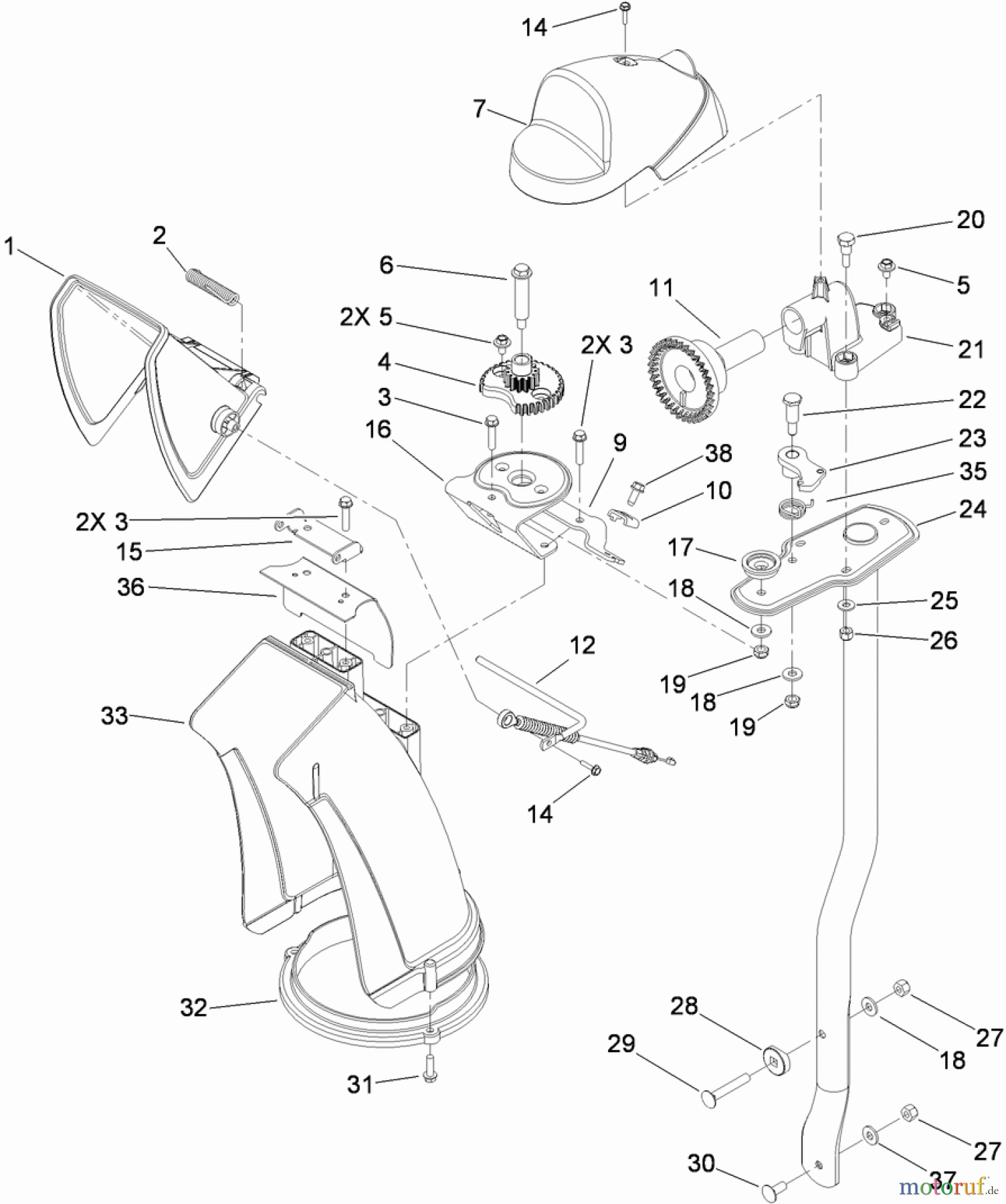 Toro Neu Snow Blowers/Snow Throwers Seite 2 38624W (826 OXE) - Toro Power Max 826 OXE Snowthrower, 2012 (SN 312008459-312999999) CHUTE ASSEMBLY