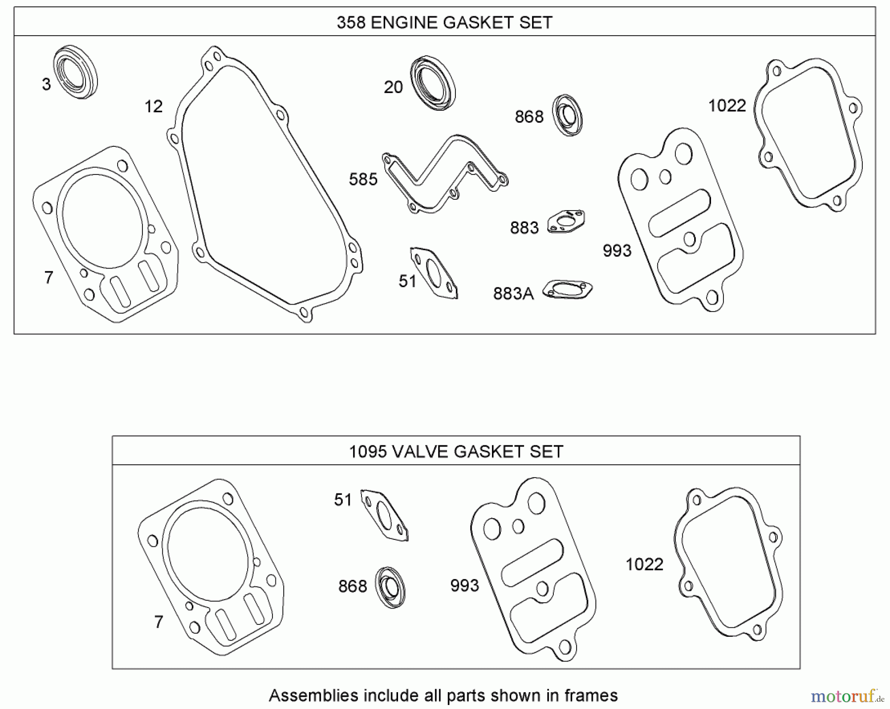 Toro Neu Snow Blowers/Snow Throwers Seite 2 38629 (826 OE) - Toro Power Max 826 OE Snowthrower, 2010 (310000001-310999999) GASKET KIT BRIGGS AND STRATTON 15D104-0112-E1
