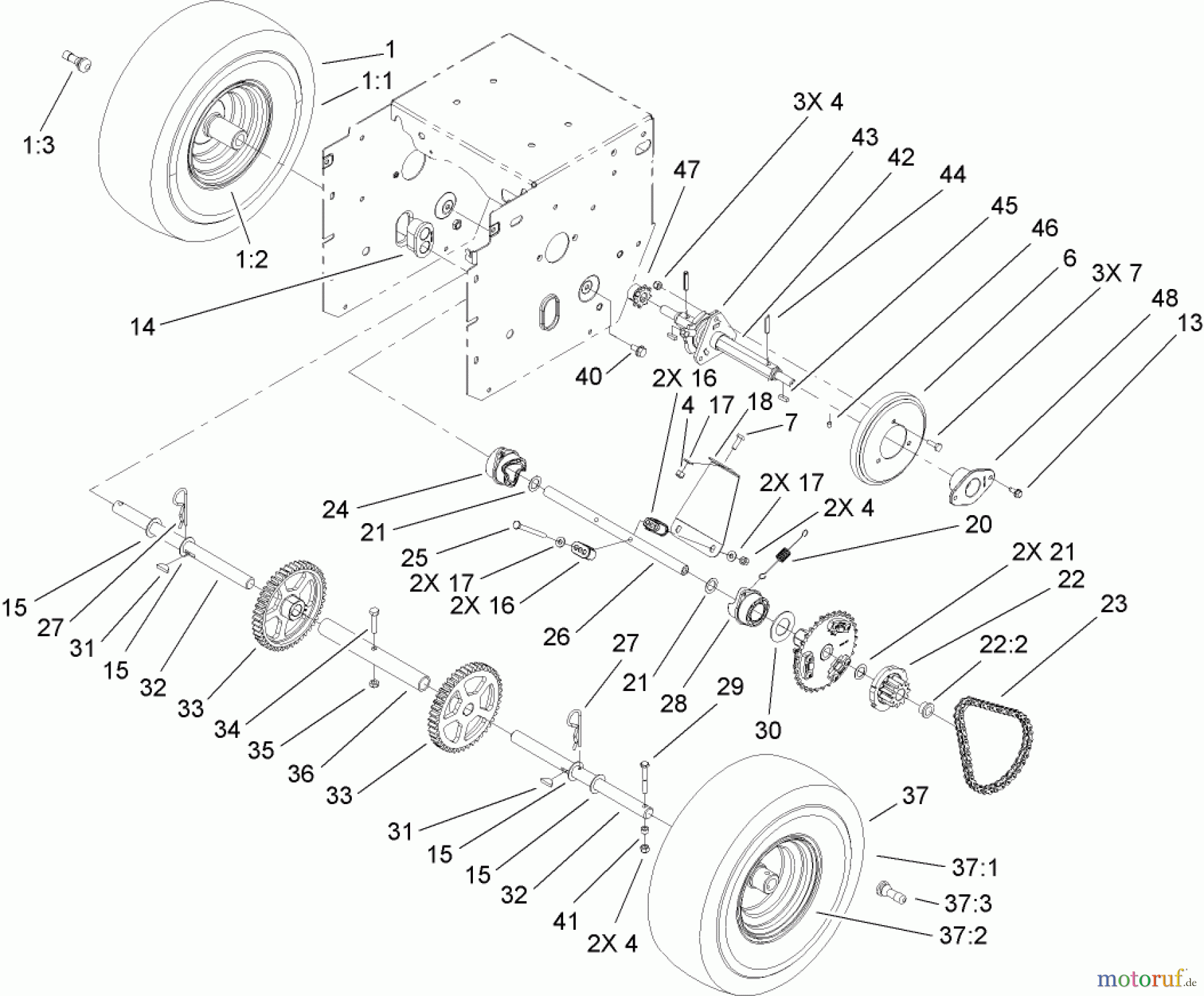  Toro Neu Snow Blowers/Snow Throwers Seite 2 38630 (828 LXE) - Toro Power Max 828 LXE Snowthrower, 2008 (280000001-280999999) WHEEL CLUTCH ASSEMBLY