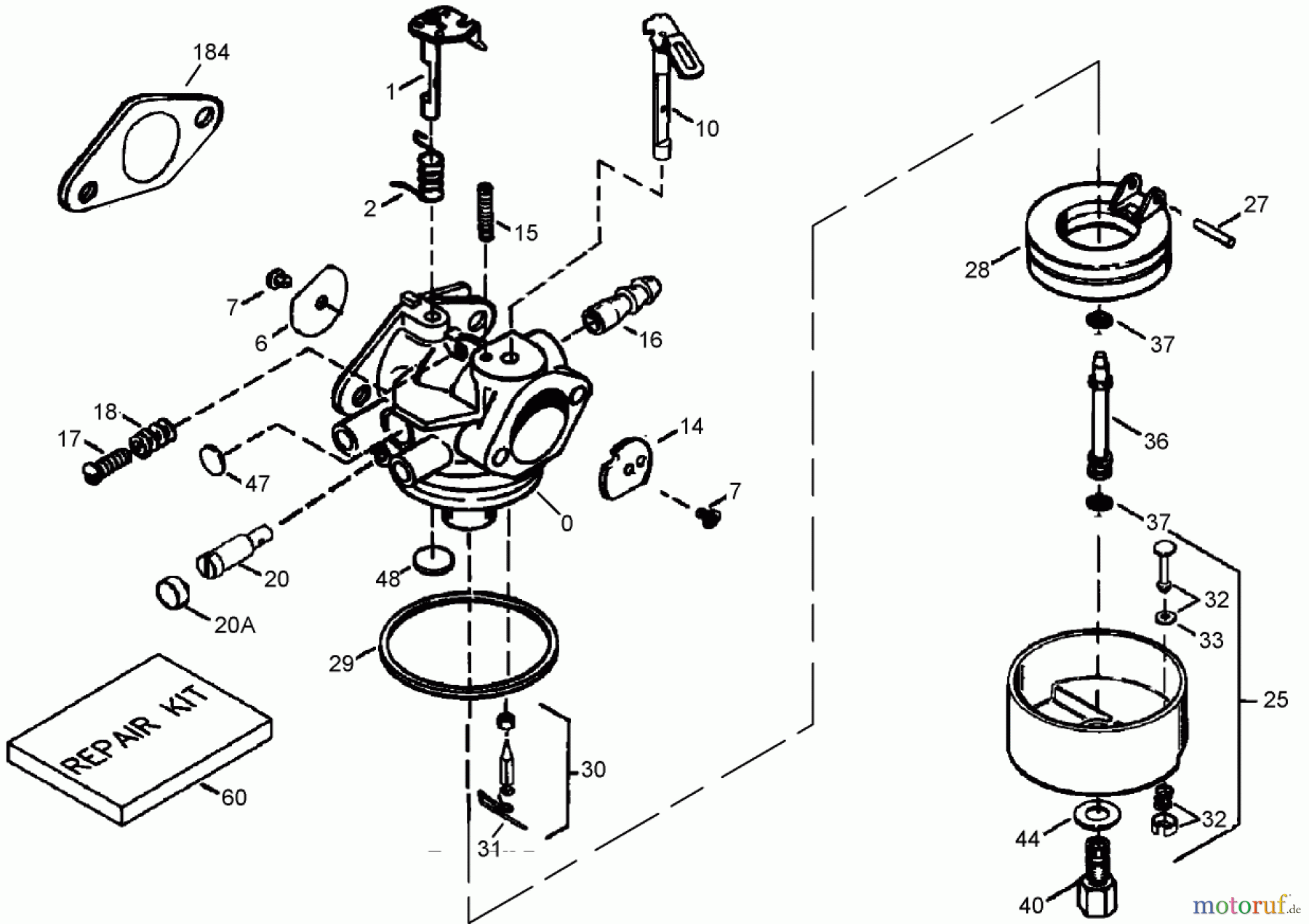  Toro Neu Snow Blowers/Snow Throwers Seite 2 38641 (1028 LXE) - Toro Power Max 1028 LXE Snowthrower, 2007 (270000001-270999999) CARBURETOR ASSEMBLY NO. 640349 TECUMSEH LH358SA-159626A