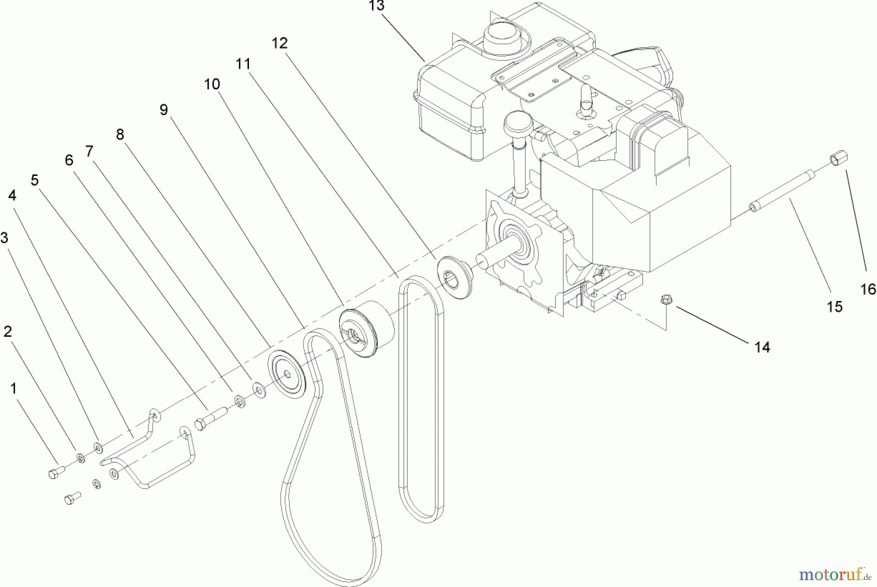  Toro Neu Snow Blowers/Snow Throwers Seite 2 38645 (1028 LE) - Toro Power Max 1028 LE Snowthrower, 2004 (240000001-240999999) ENGINE ASSEMBLY