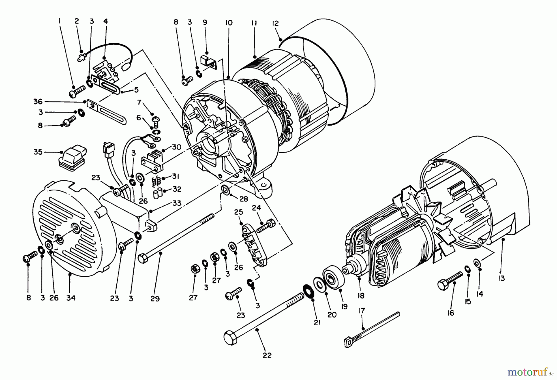Toro Neu Generators 62025 (T2500) - Toro Generator, T2500, 1985 (5000001-5999999) GENERATOR