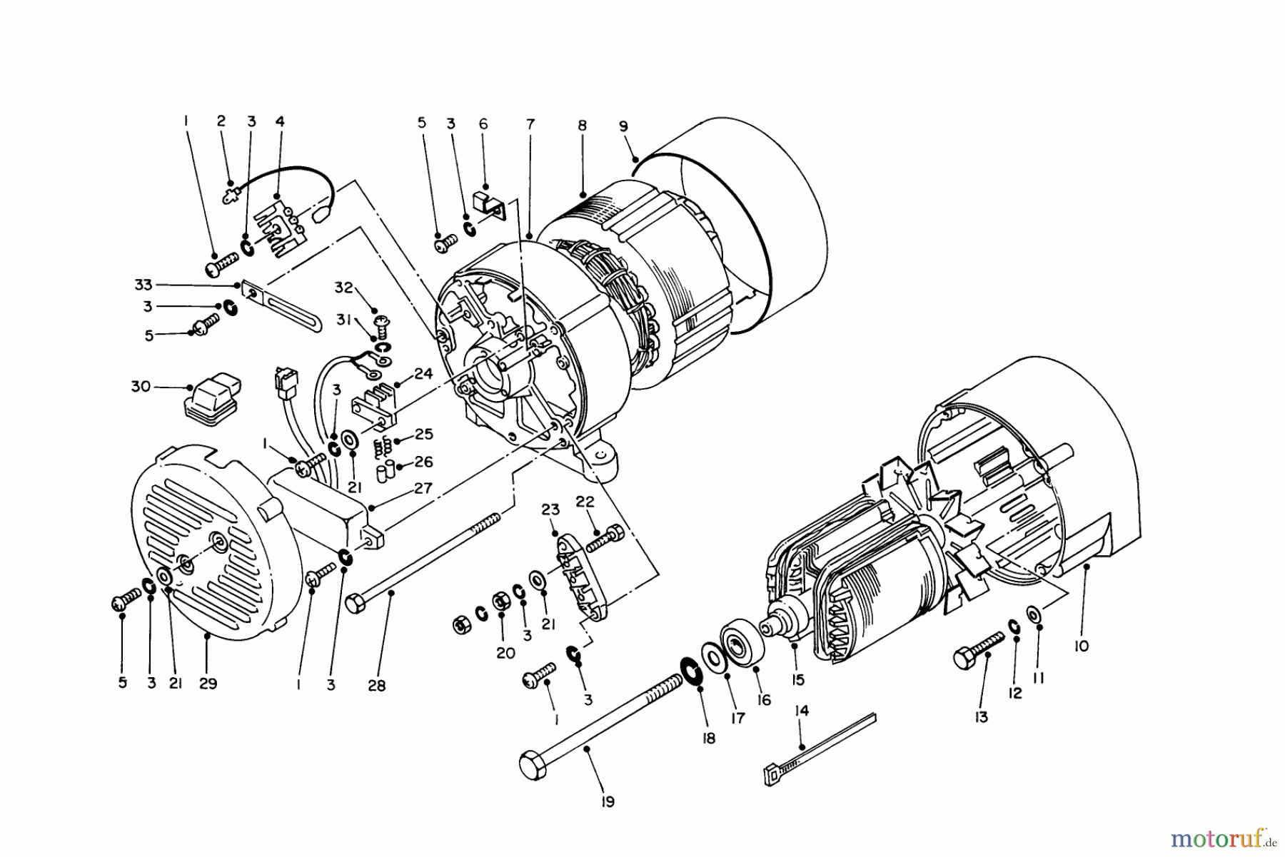 Toro Neu Generators 62032 (T3000D) - Toro Generator, T3000D, 1985 (5000001-5999999) GENERATOR ASSEMBLY