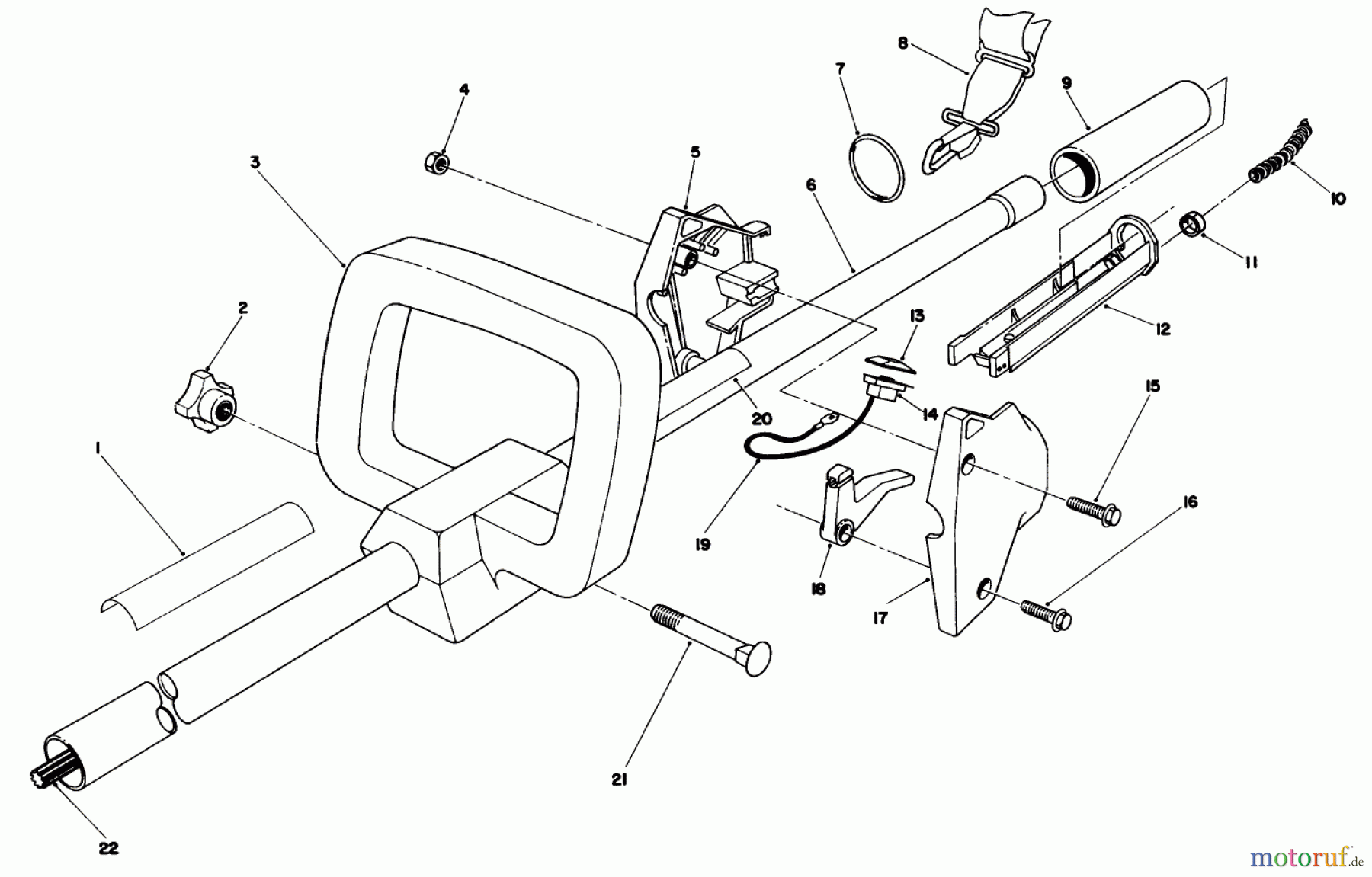  Toro Neu Trimmers, String/Brush 51643 (TC 3000) - Toro TC 3000 Gas Trimmer, 1987 (7000001-7999999) HANDLE ASSEMBLY