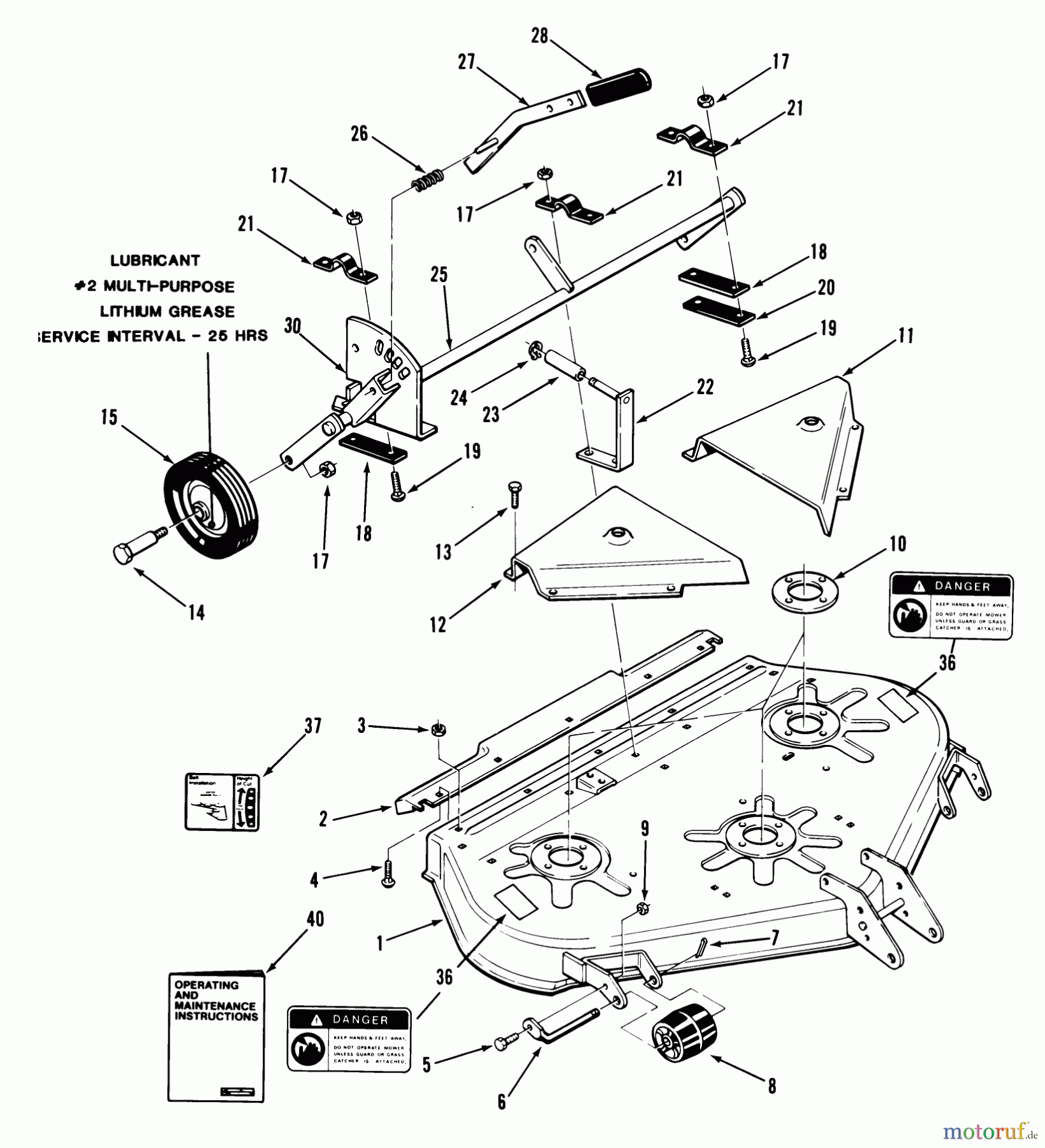 Toro Neu Mowers, Deck Assembly Only 05-42XR06 - Toro 42