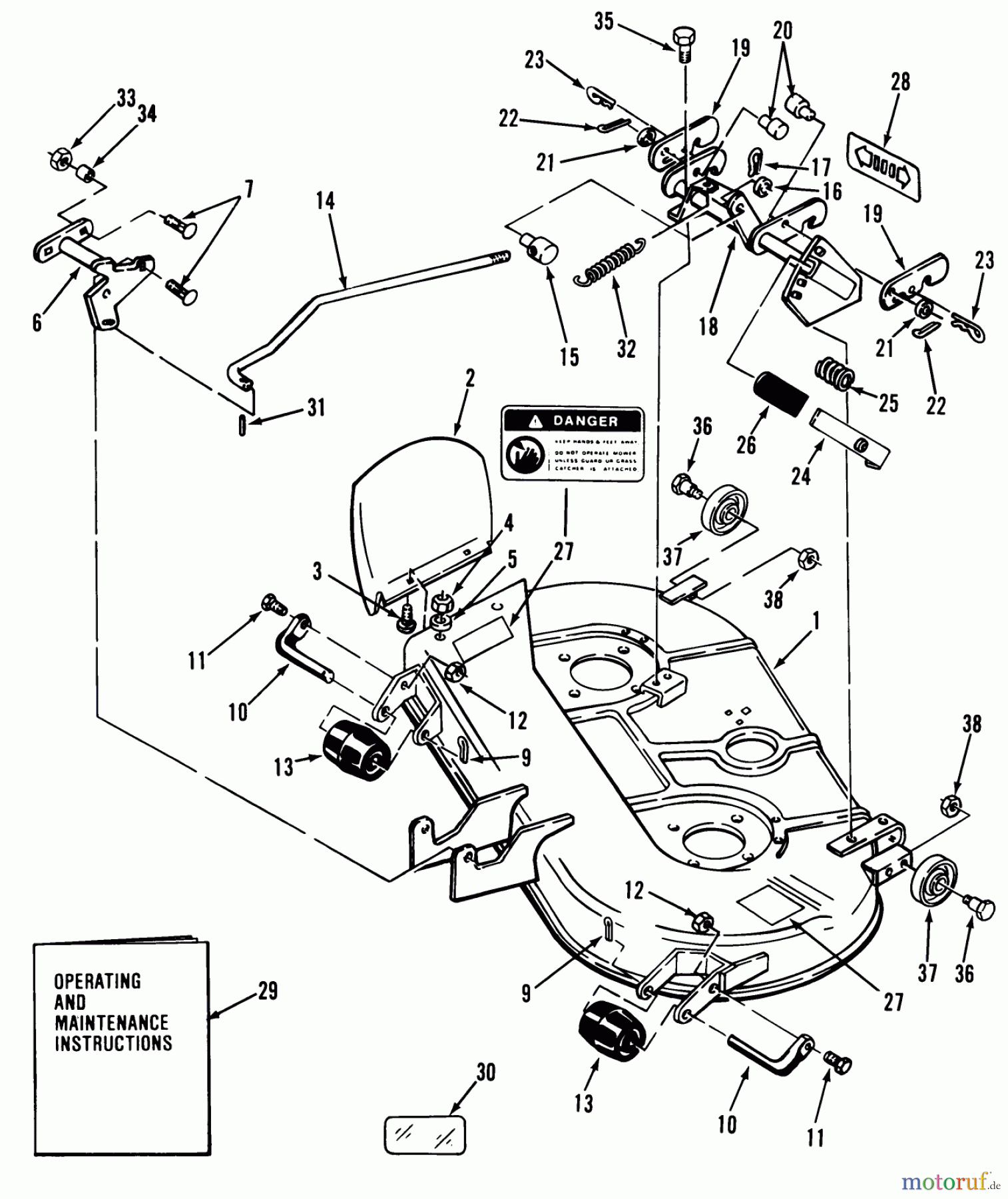  Toro Neu Mowers, Deck Assembly Only 05-36RL01 - Toro 36