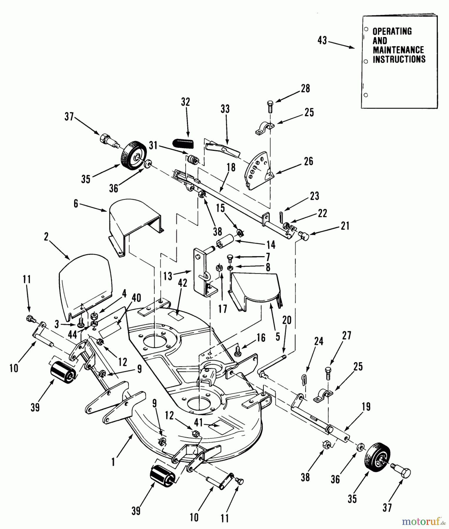  Toro Neu Mowers, Deck Assembly Only B5-36XR01 - Toro 36