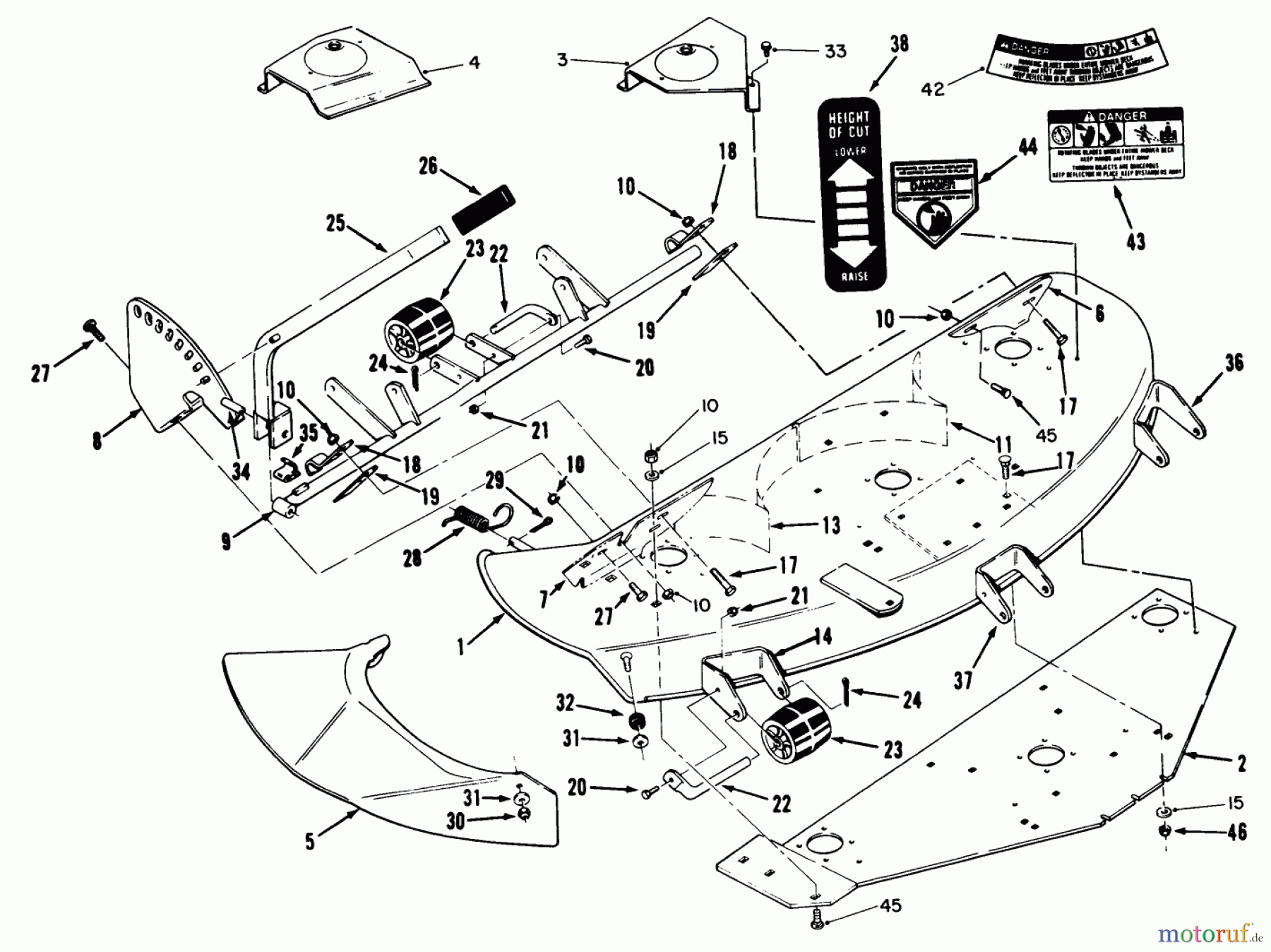 Toro Neu Mowers, Deck Assembly Only 05-42SY03 - Toro 42