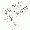 Spareparts PISTON AND ROD-ENGINE KOHLER MODEL NO. M18QS-24657