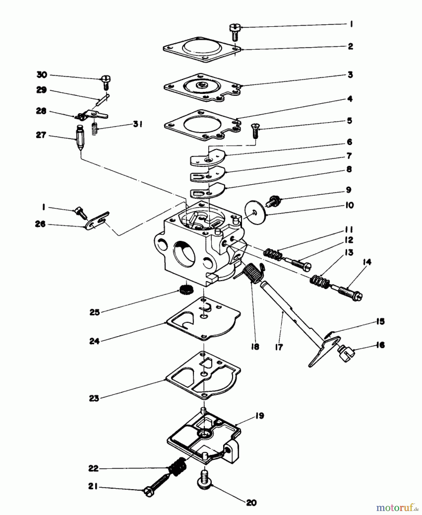  Laubbläser / Laubsauger 30940 - Toro 40cc Back Pack Blower (SN: 3000001 - 3999999) (1983) CARBURETOR ASSEMBLY