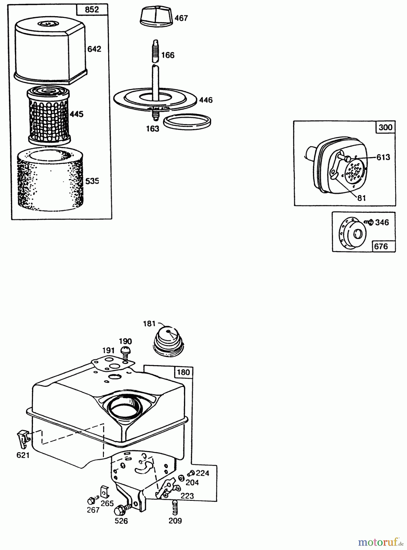 Laubbläser / Laubsauger 62923 - Toro 5 hp Lawn Vacuum (SN: 0000001 - 0999999) (1990) ENGINE BRIGGS & STRATTON MODEL NO. 130202-1640-01 #3