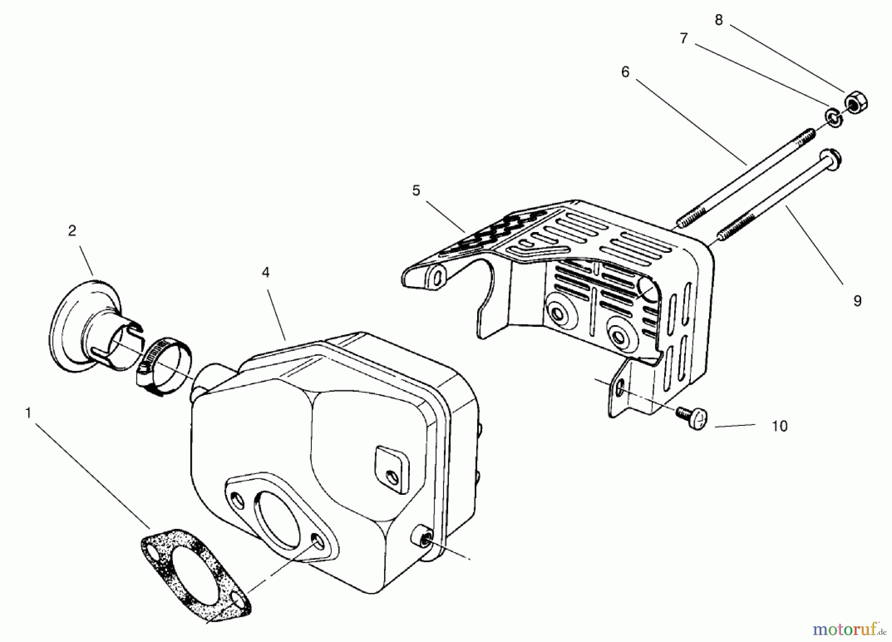  Rasenmäher 22026 - Toro Side Discharge Mower (SN: 220000001 - 220999999) (2002) MUFFLER ASSEMBLY