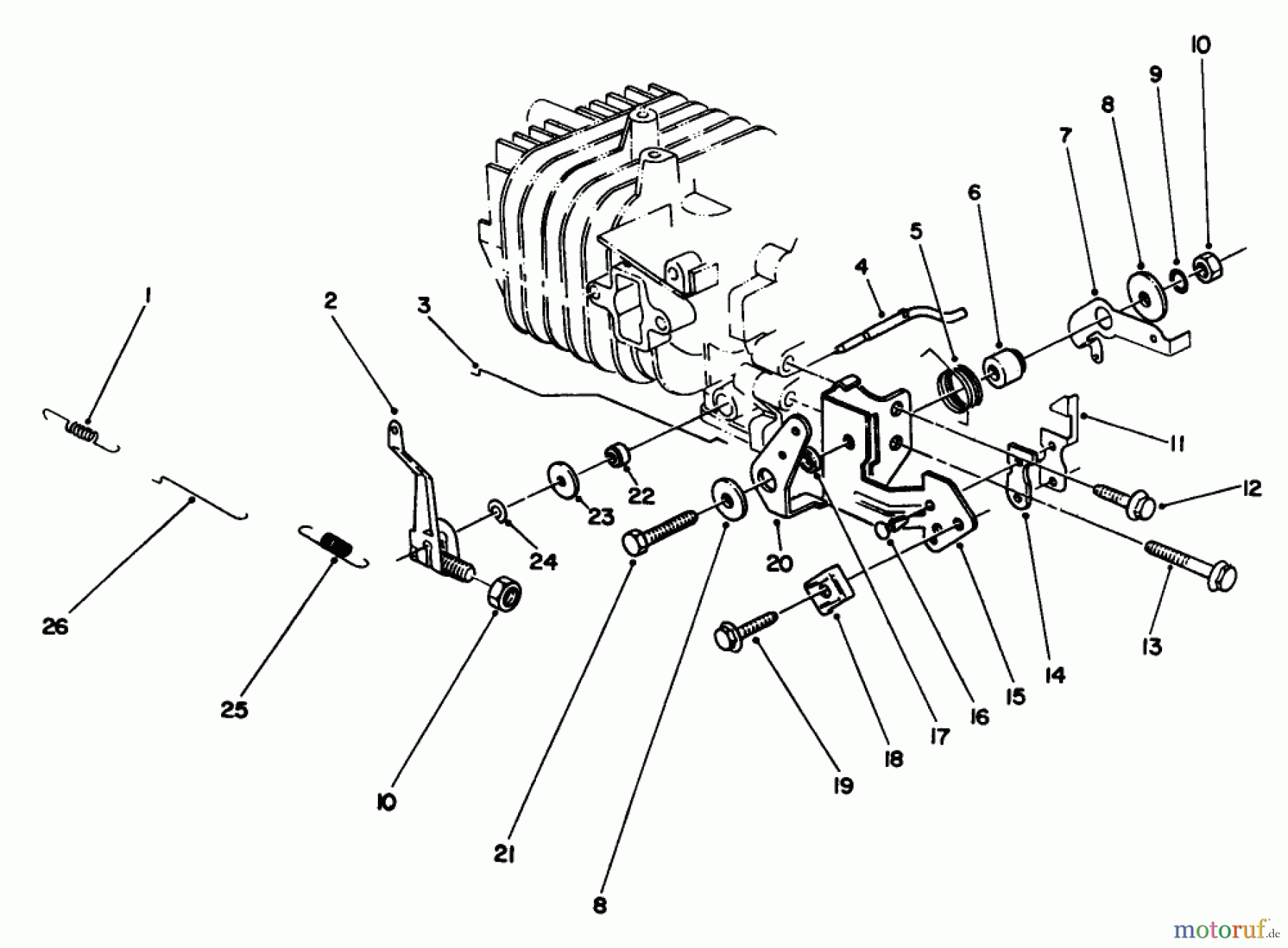 Rasenmäher 22030 - Toro Walk-Behind Mower (SN: 1000001 - 1999999) (1991) GOVERNOR ASSEMBLY (MODEL NO. 47PL0-3)