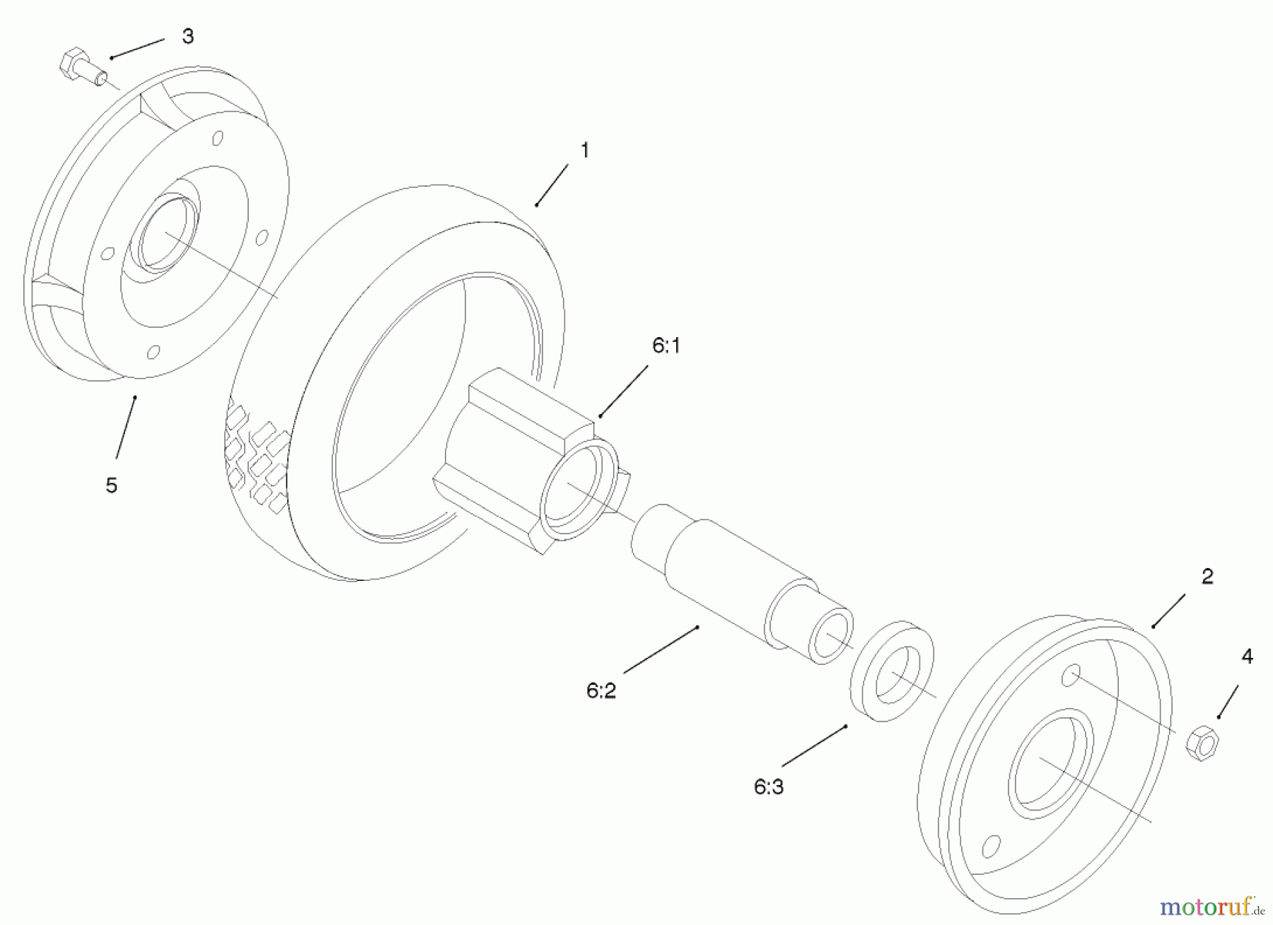 Rasenmäher 22038 - Toro 53cm Walk-Behind Mower (SN: 220000001 - 220999999) (2002) REAR WHEEL AND TIRE ASSEMBLY NO. 74-1720
