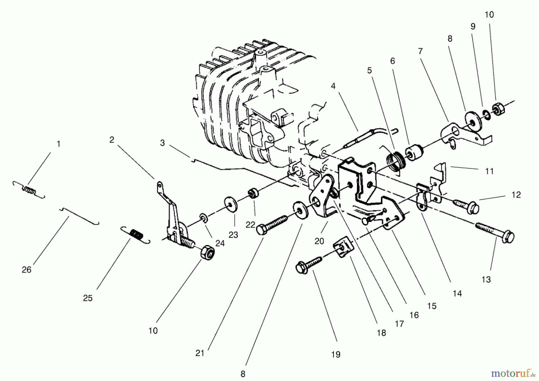 Rasenmäher 22043 - Toro Recycler Mower (SN: 200000001 - 200999999) (2000) GOVERNOR ASSEMBLY (MODEL NO. 47PT7-7)