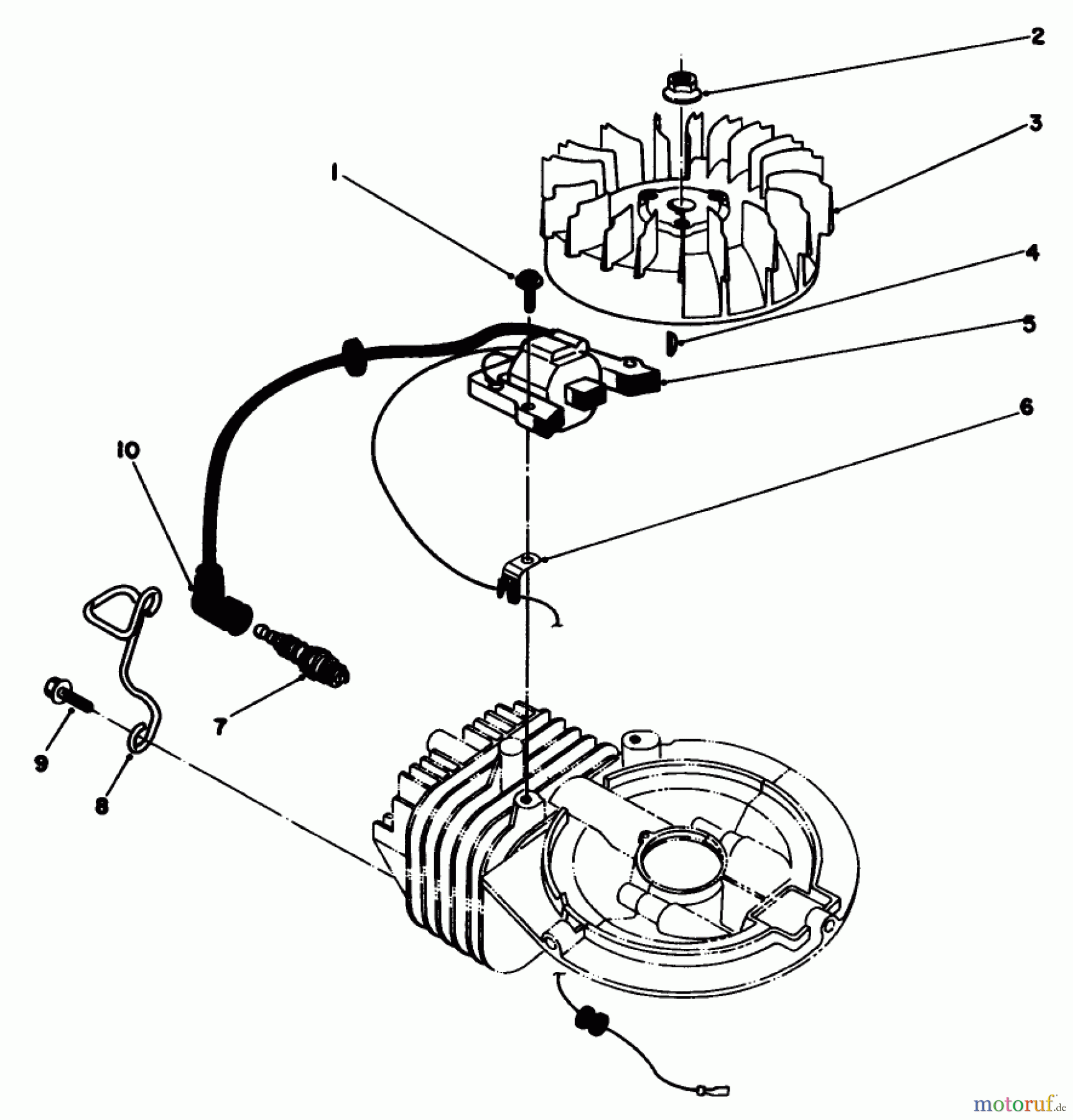 Rasenmäher 22043 - Toro Walk-Behind Mower (SN: 3900001 - 3900964) (1993) IGNITION ASSEMBLY (MODEL NO. 47PN2-7)