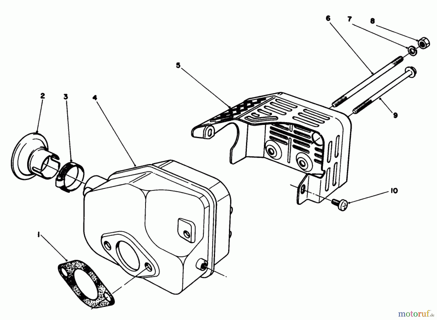  Rasenmäher 22043 - Toro Walk-Behind Mower (SN: 3900001 - 3900964) (1993) MUFFLER ASSEMBLY (MODEL NO. 47PN2-7)