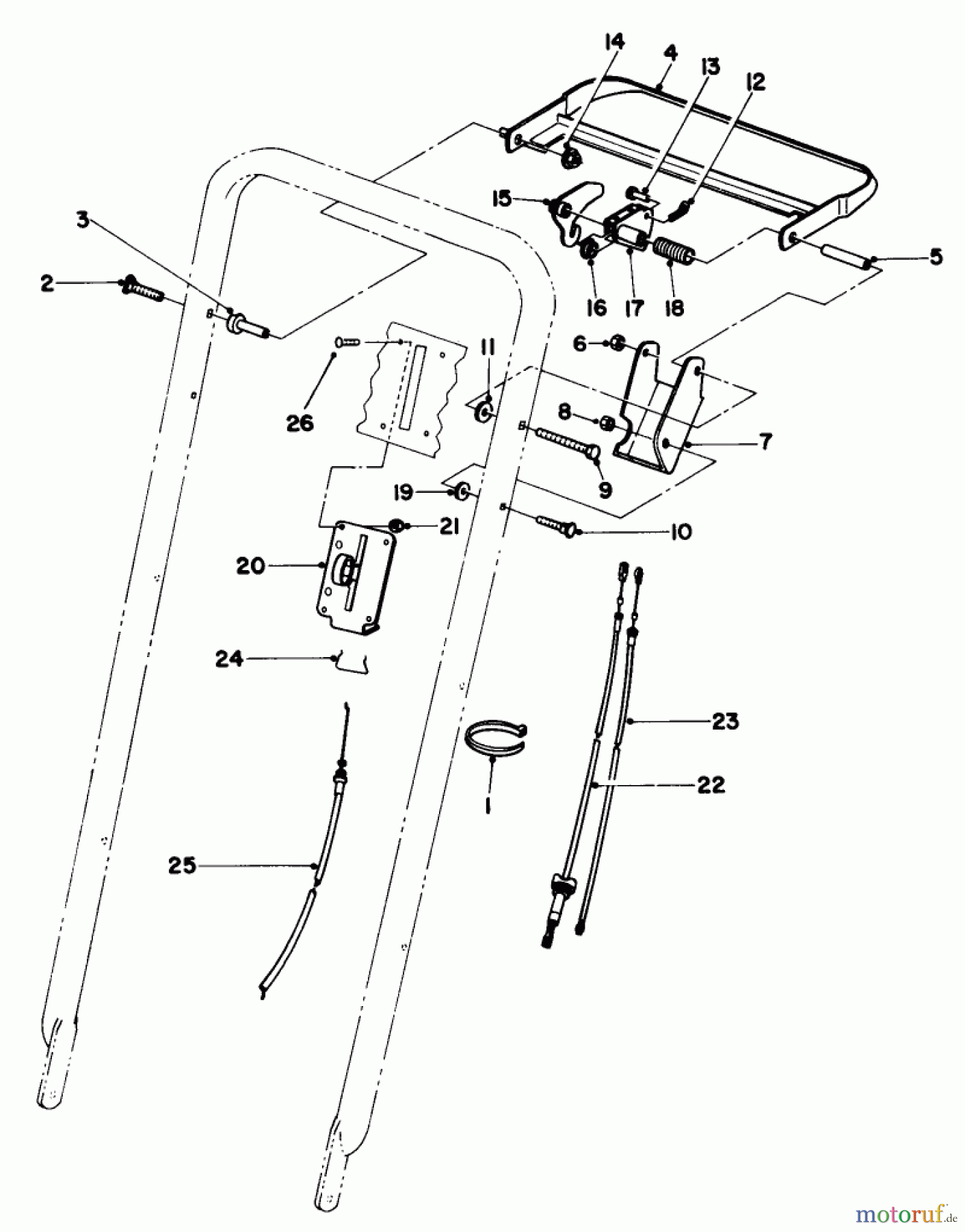  Rasenmäher 22043 - Toro Walk-Behind Mower (SN: 3900001 - 3900964) (1993) TRACTION CONTROL ASSEMBLY