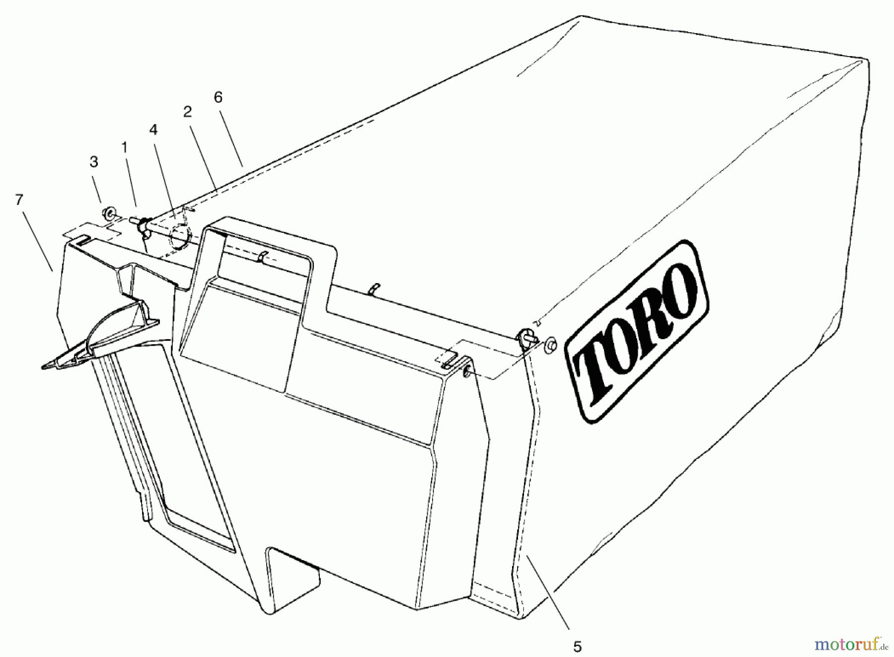 Rasenmäher 22157 - Toro 53cm Recycler/Rear-Bagger Mower (SN: 230000001 - 230999999) (2003) GRASS BAG ASSEMBLY NO. 99-2535
