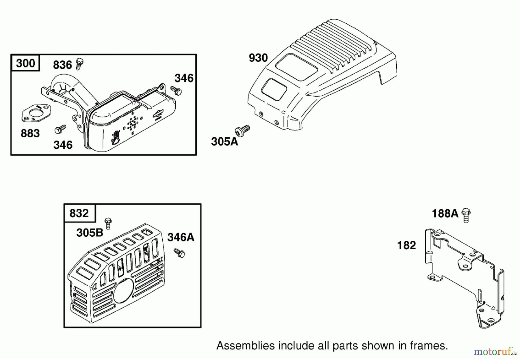 Rasenmäher 22162 - Toro Recycler Mower (SN: 210000001 - 210999999) (2001) MUFFLER AND ENGINE SHROUD ASSEMBLY