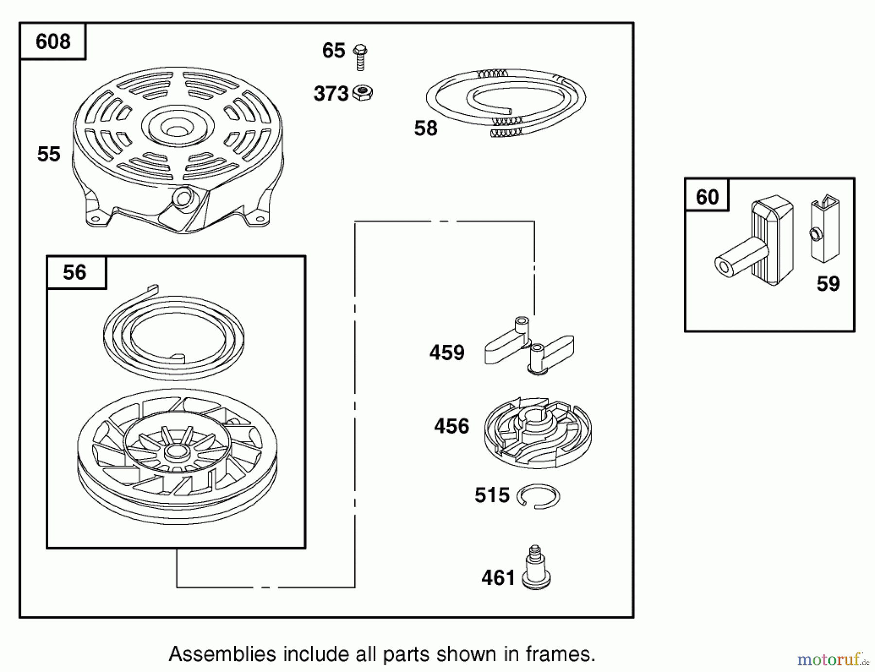  Rasenmäher 22162 - Toro Recycler Mower (SN: 210000001 - 210999999) (2001) STARTER ASSEMBLY