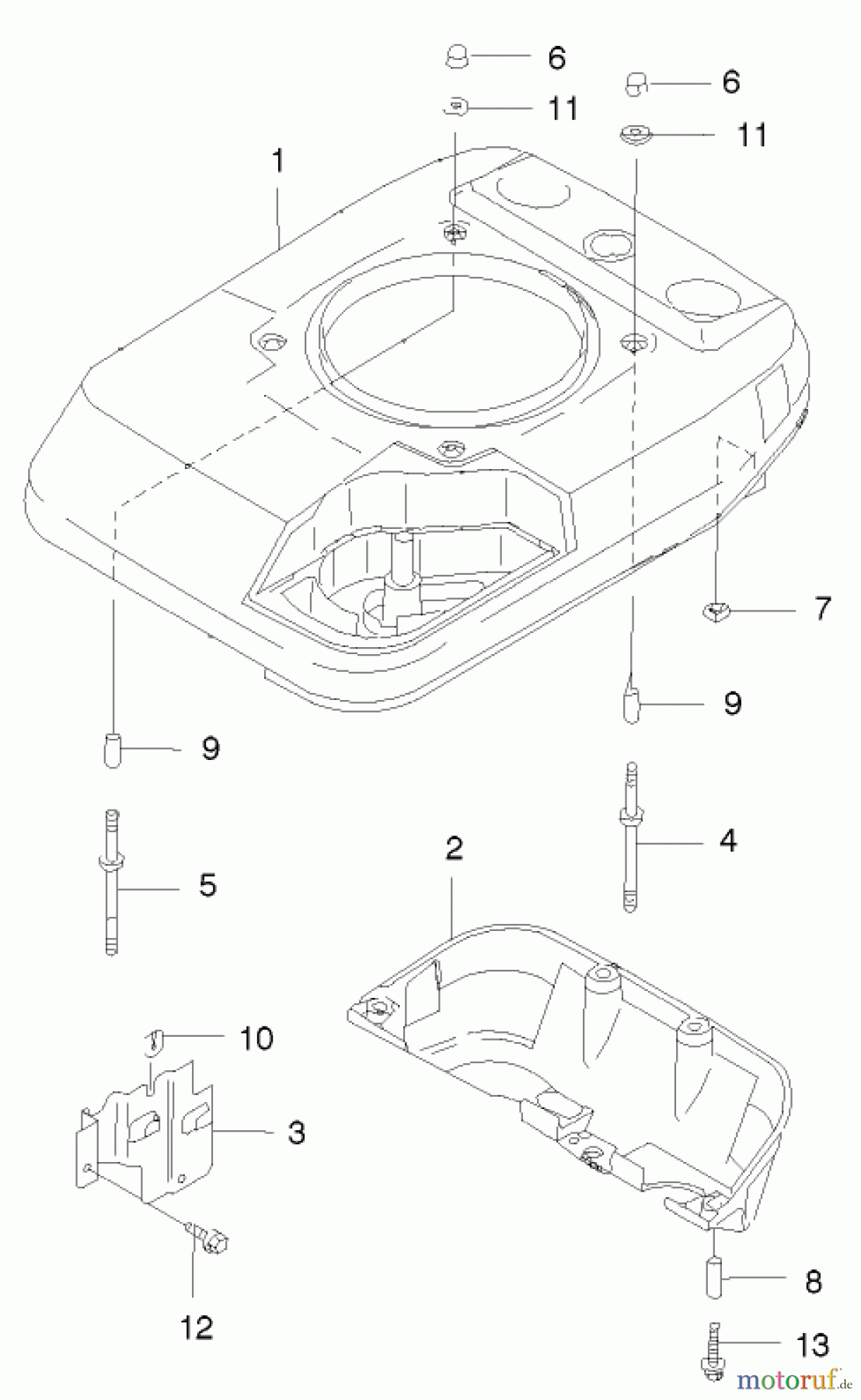 Rasenmäher 22171 - Toro Recycler Mower (SN: 230000001 - 230999999) (2003) COVER AND COOLING ASSEMBLY
