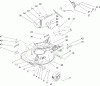 Rasenmäher 22176 - Toro 21" Heavy-Duty Recycler Mower (SN: 260000001 - 260999999) (2006) Ricambi HOUSING, CHUTE AND WHEEL ASSEMBLY