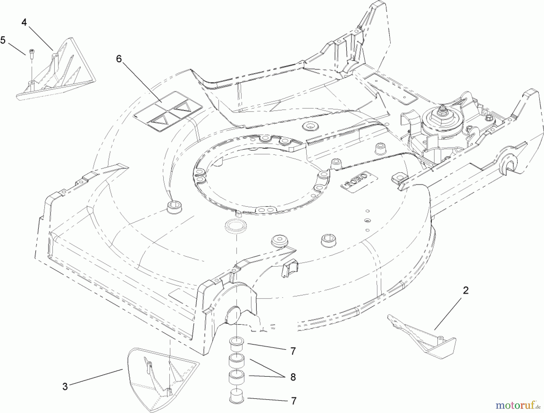 Rasenmäher 22177TE - Toro 53cm Heavy-Duty Recycler Mower (SN: 260001051 - 260999999) (2006) HOUSING ASSEMBLY NO. 98-7146